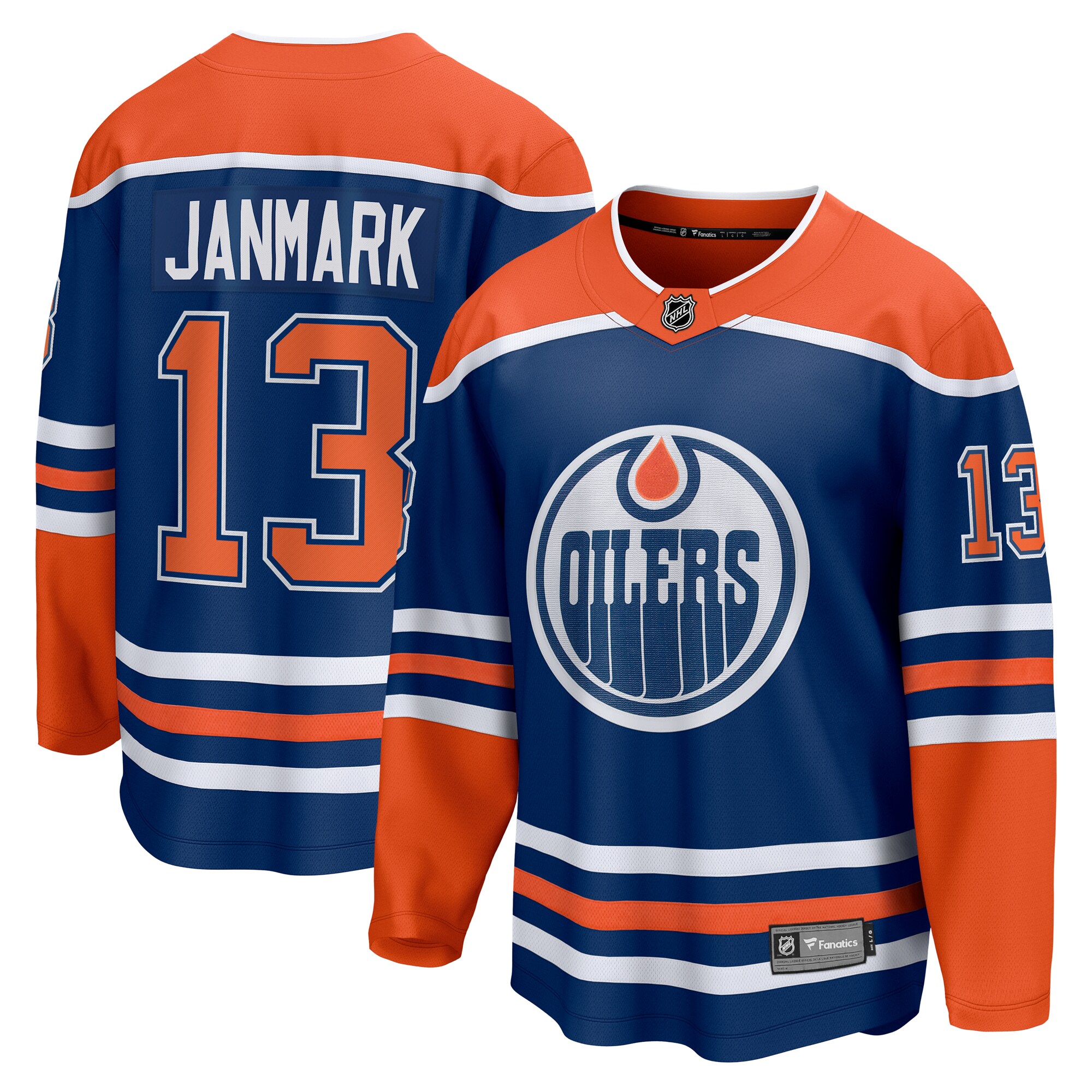 Mattias Janmark Edmonton Oilers Fanatics Home Breakaway Jersey - Royal