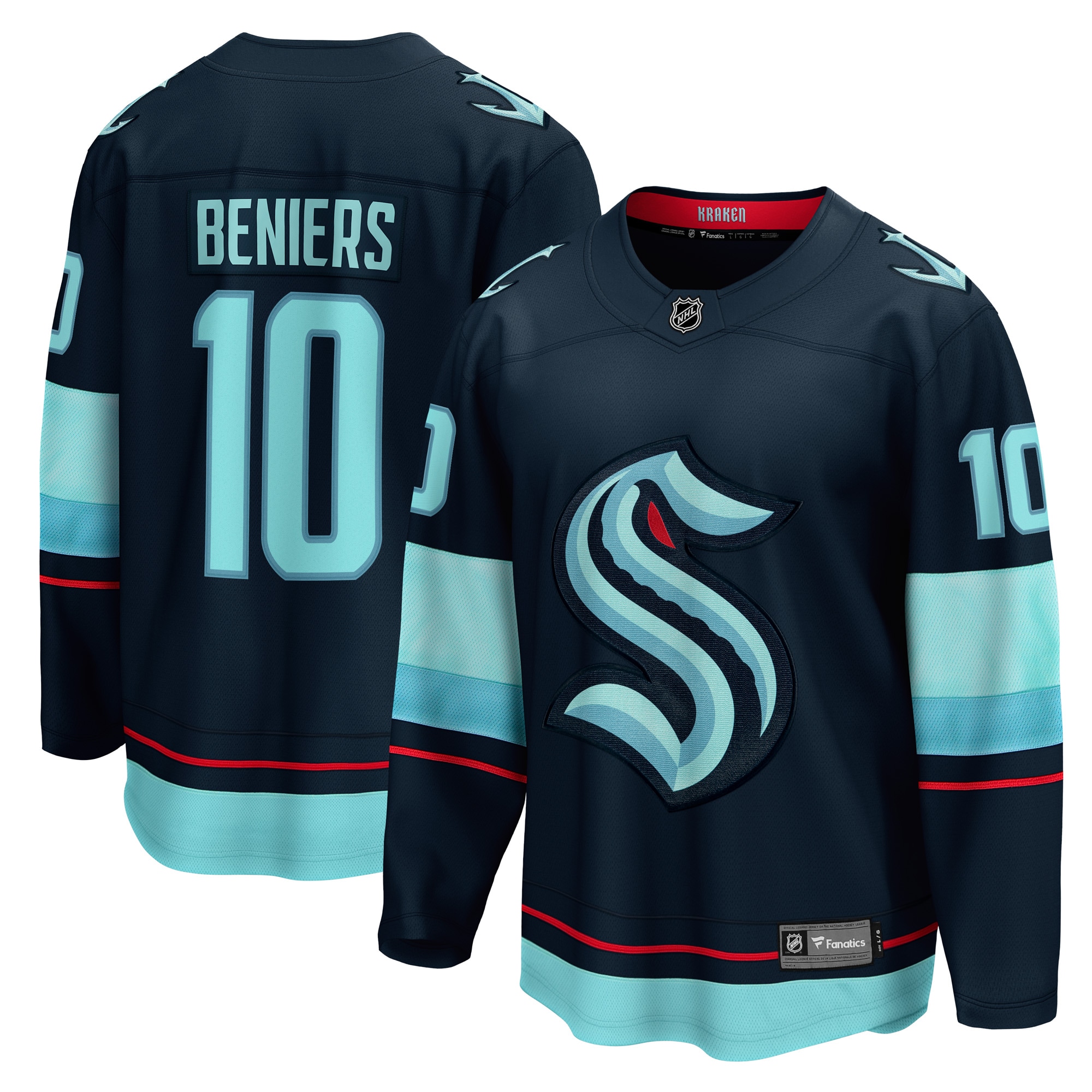 Matty Beniers Seattle Kraken Fanatics Premier Breakaway Player Jersey - Deep Sea Blue