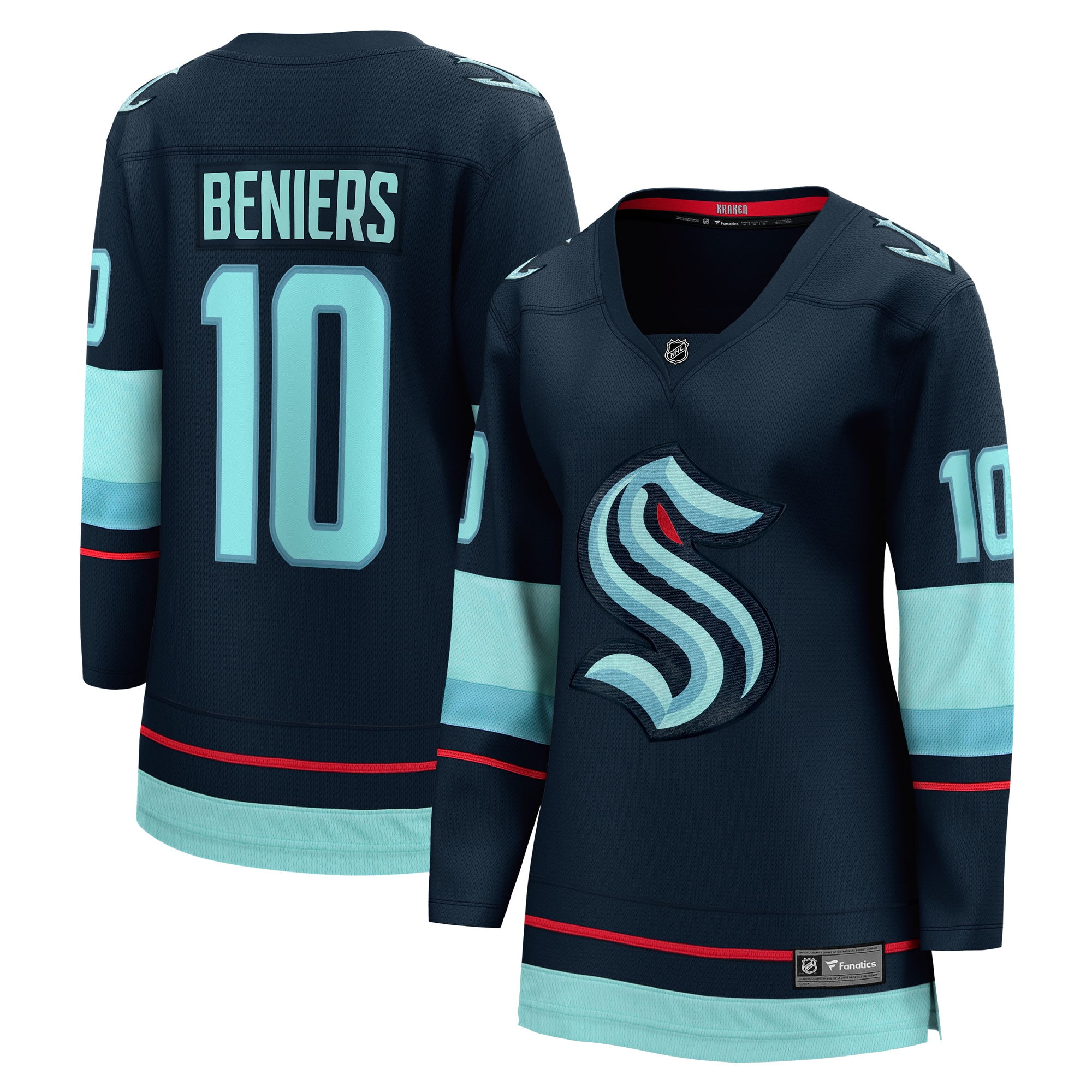 Matty Beniers Seattle Kraken Fanatics Women's Home Breakaway Player Jersey - Deep Sea Blue