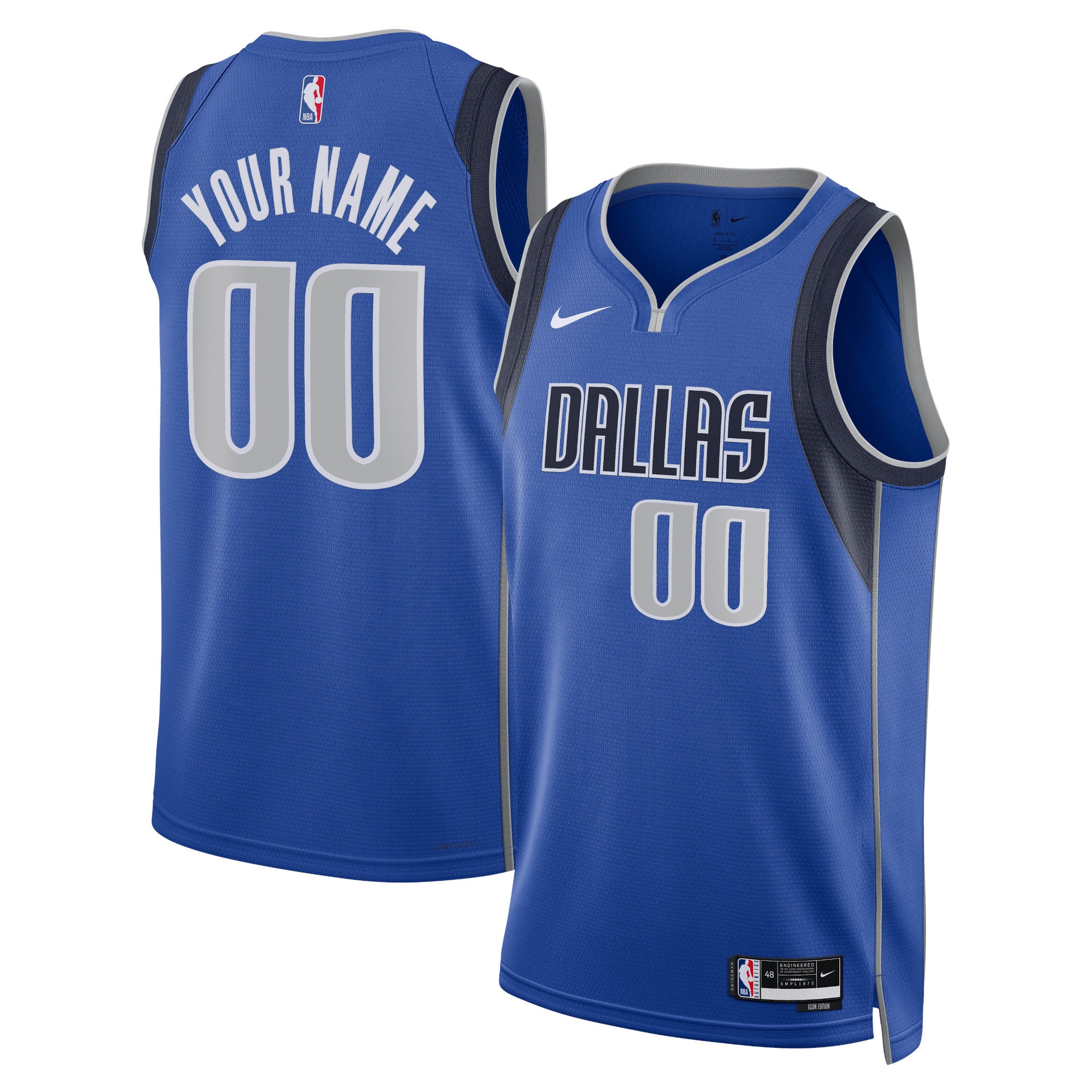 Mavericks Blue Custom Jersey nike - Nike Mavericks Blue Custom Jersey