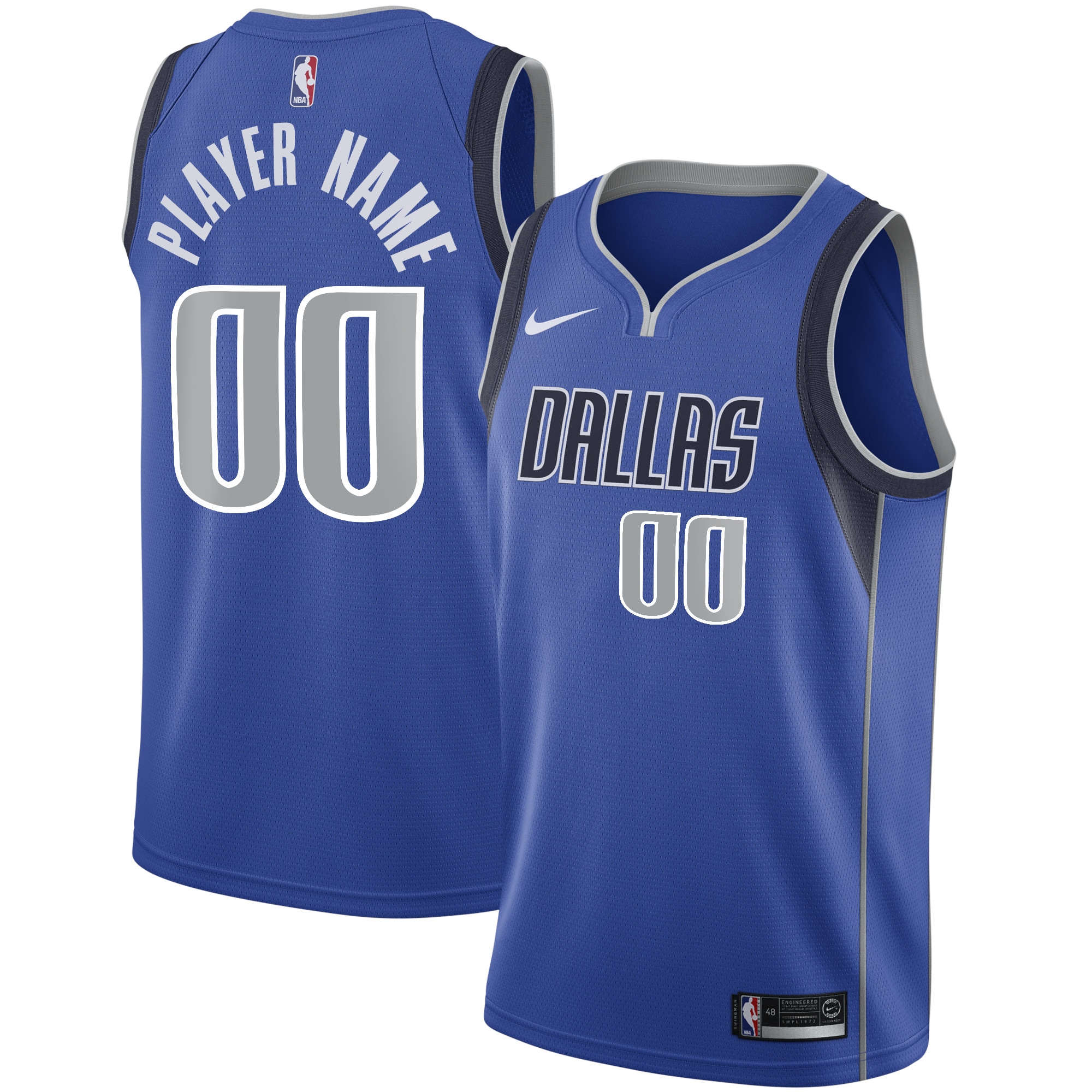 Mavericks Blue Custom Jersey nike - Nike Mavericks Blue Jersey