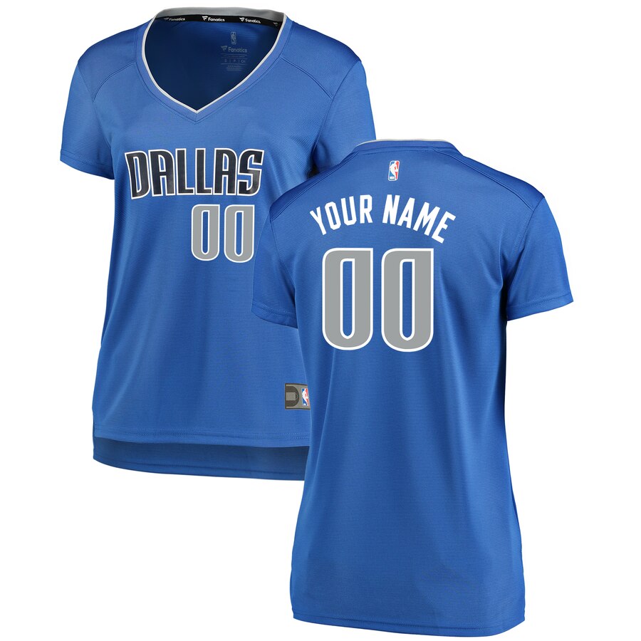 Mavericks Blue Custom Women’s Jersey - Fanatics Dallas
