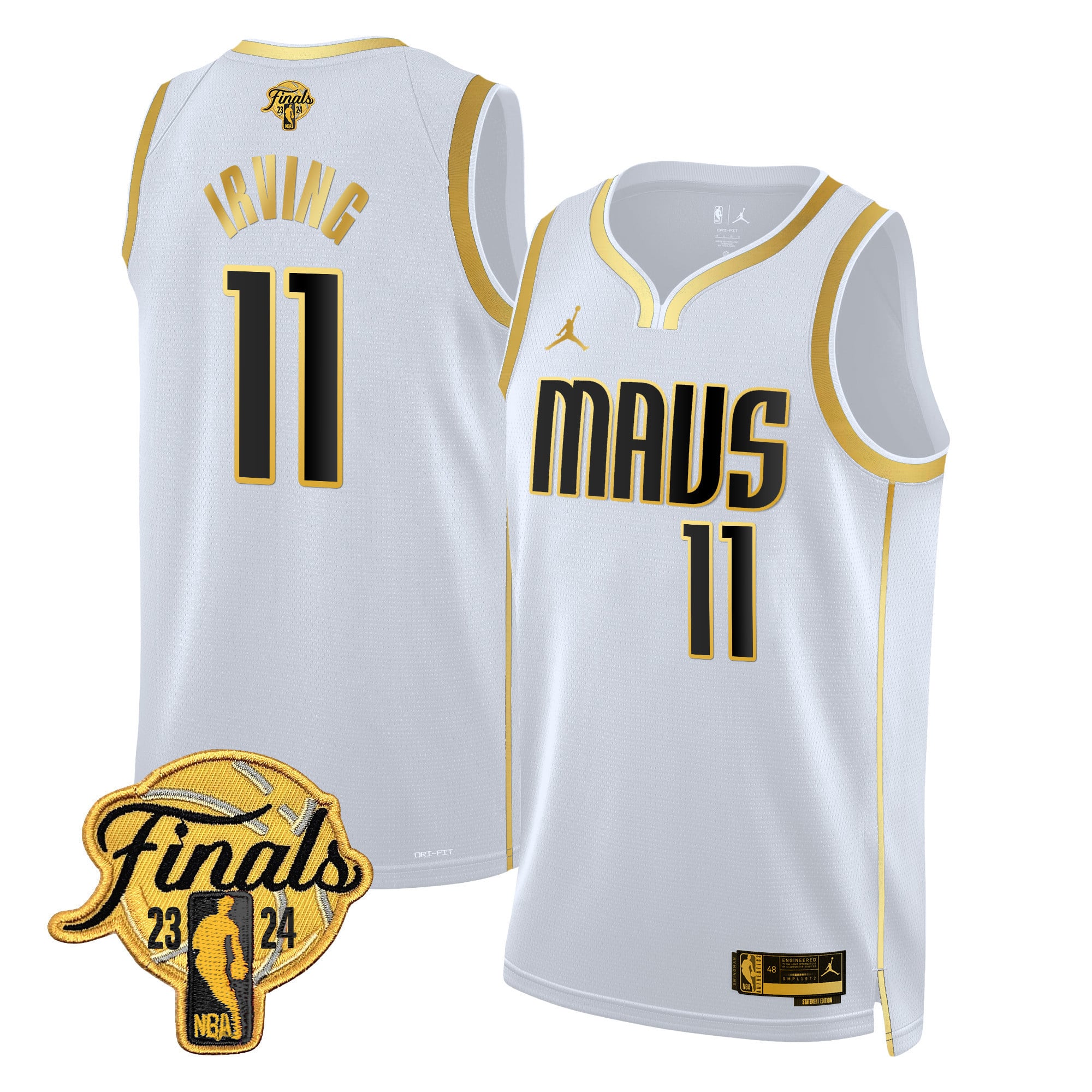 Alternative view of Mavericks Finals White Gold Jersey - Jordan Mavericks Finals Jersey