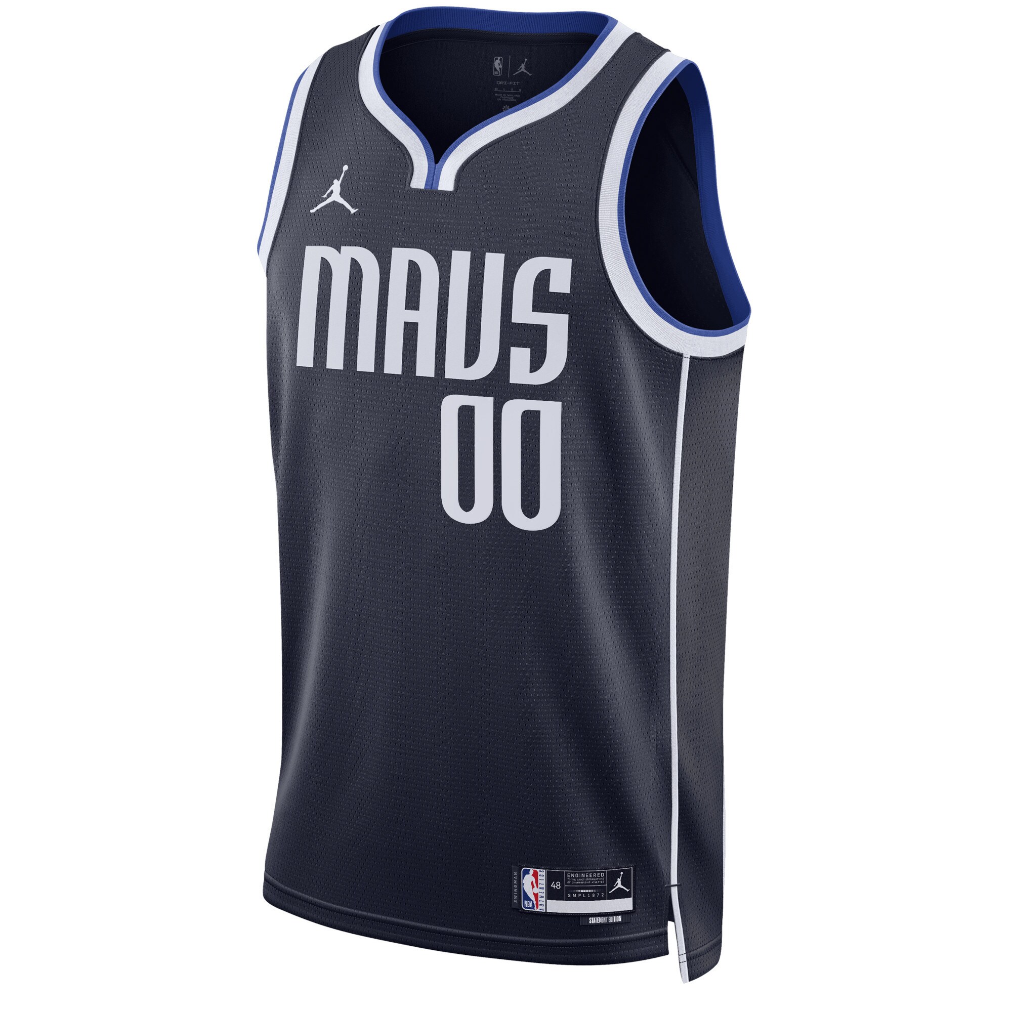 Alternative view of Mavericks Navy Custom Jersey - Jordan - Statement Edition