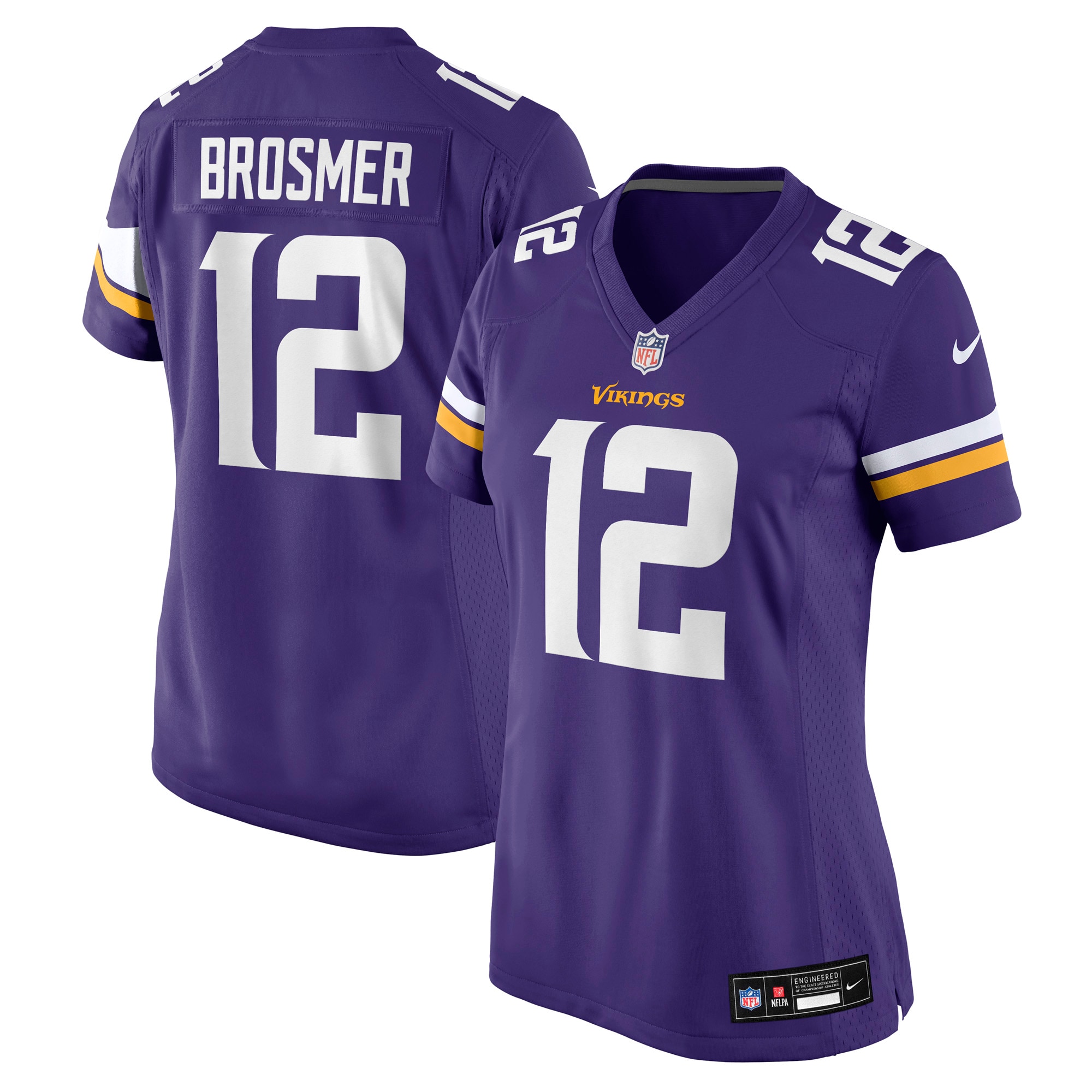 Max Brosmer Minnesota Vikings Women's Team Game Jersey - Purple