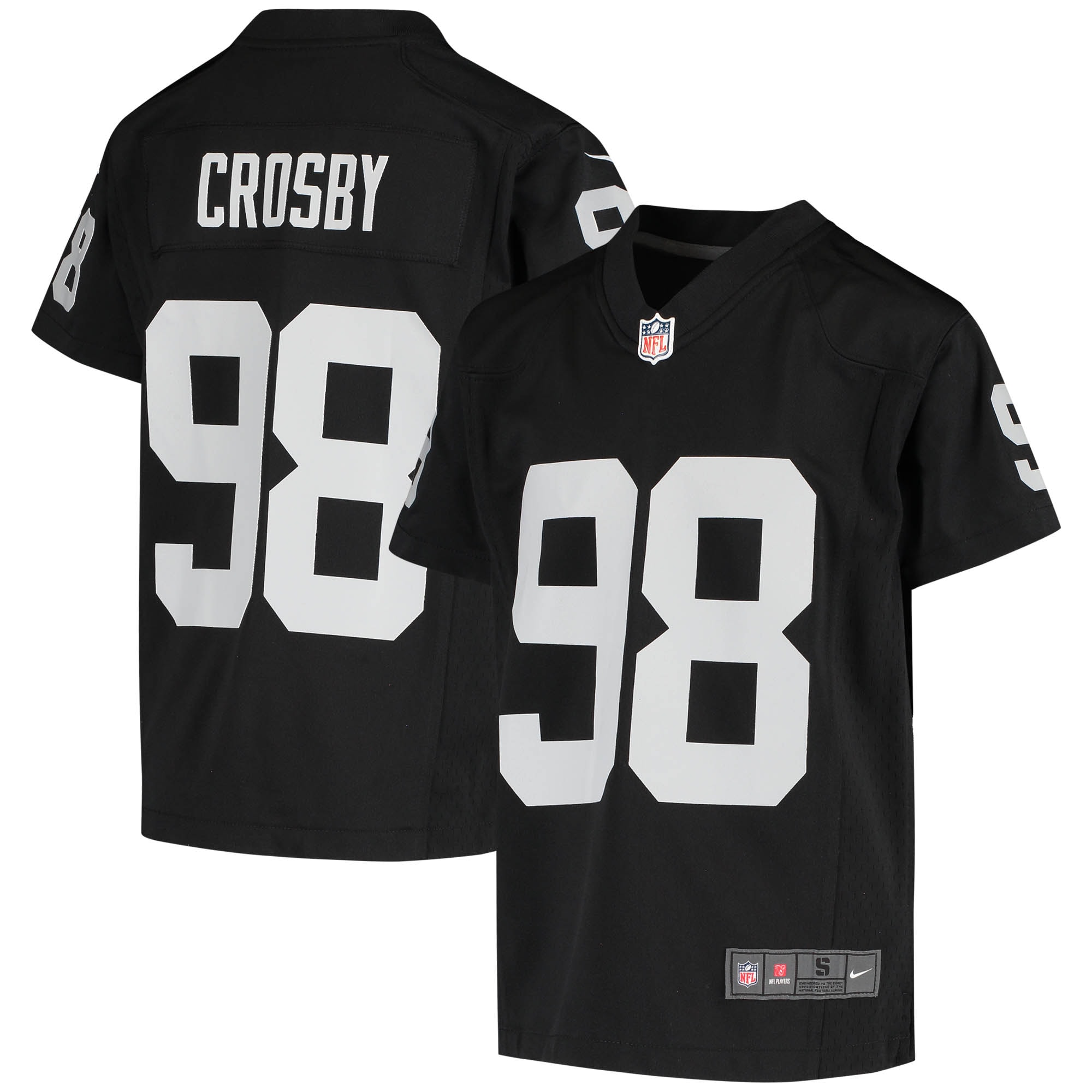Maxx Crosby Las Vegas Raiders Youth Game Jersey - Black