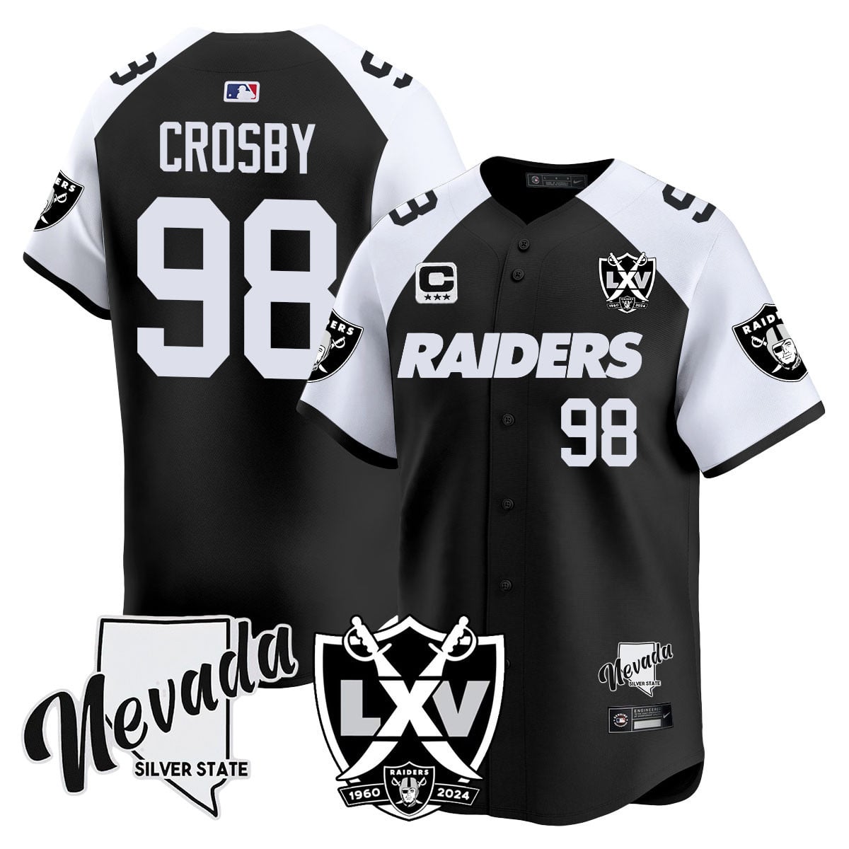 Maxx Crosby Raiders LXV Jersey - Black & White