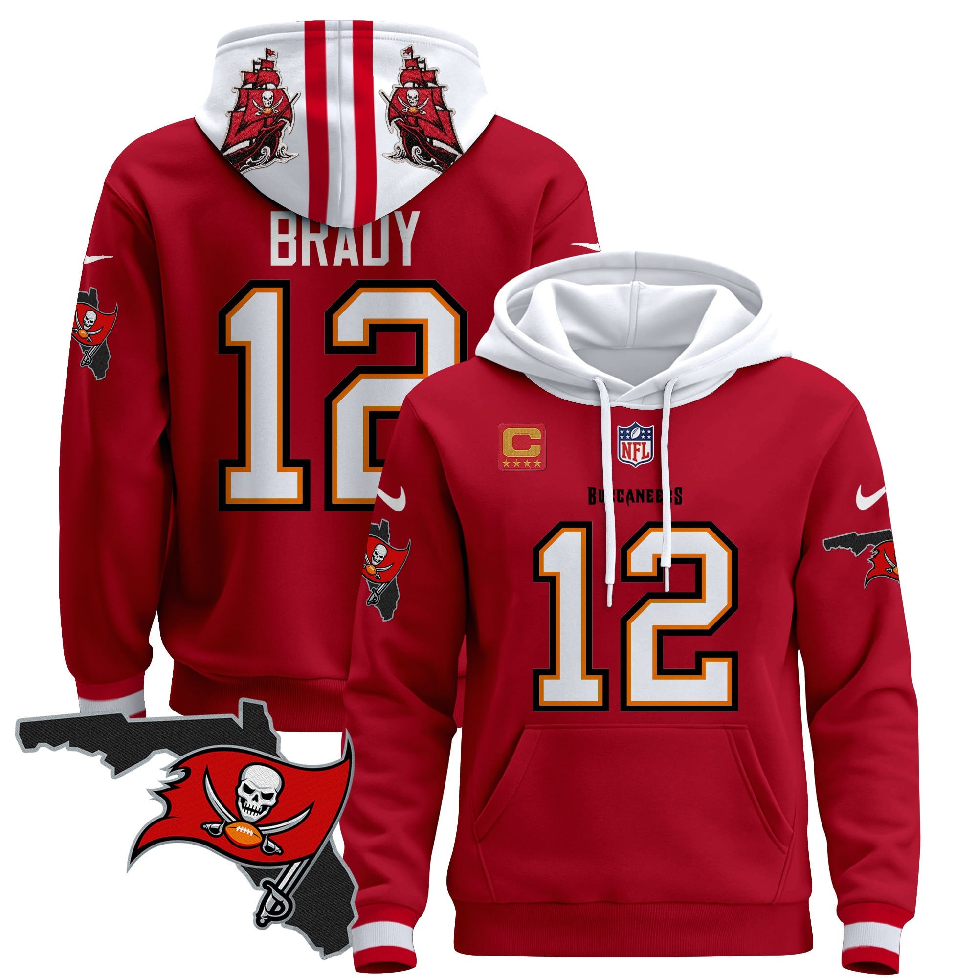Alternative view of Mayfield Buccaneers Red Hoodie - Nike - NFL Fan Gear