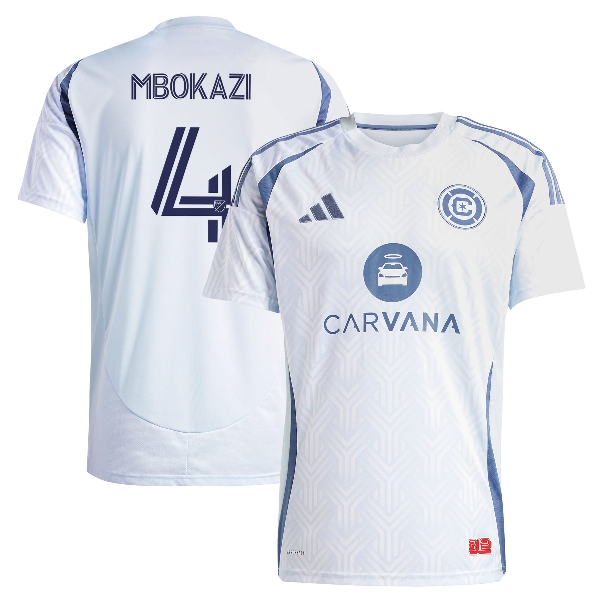 Mbekezeli Mbokazi Chicago Fire 2025 The Municipal Kit Jersey - Light Blue