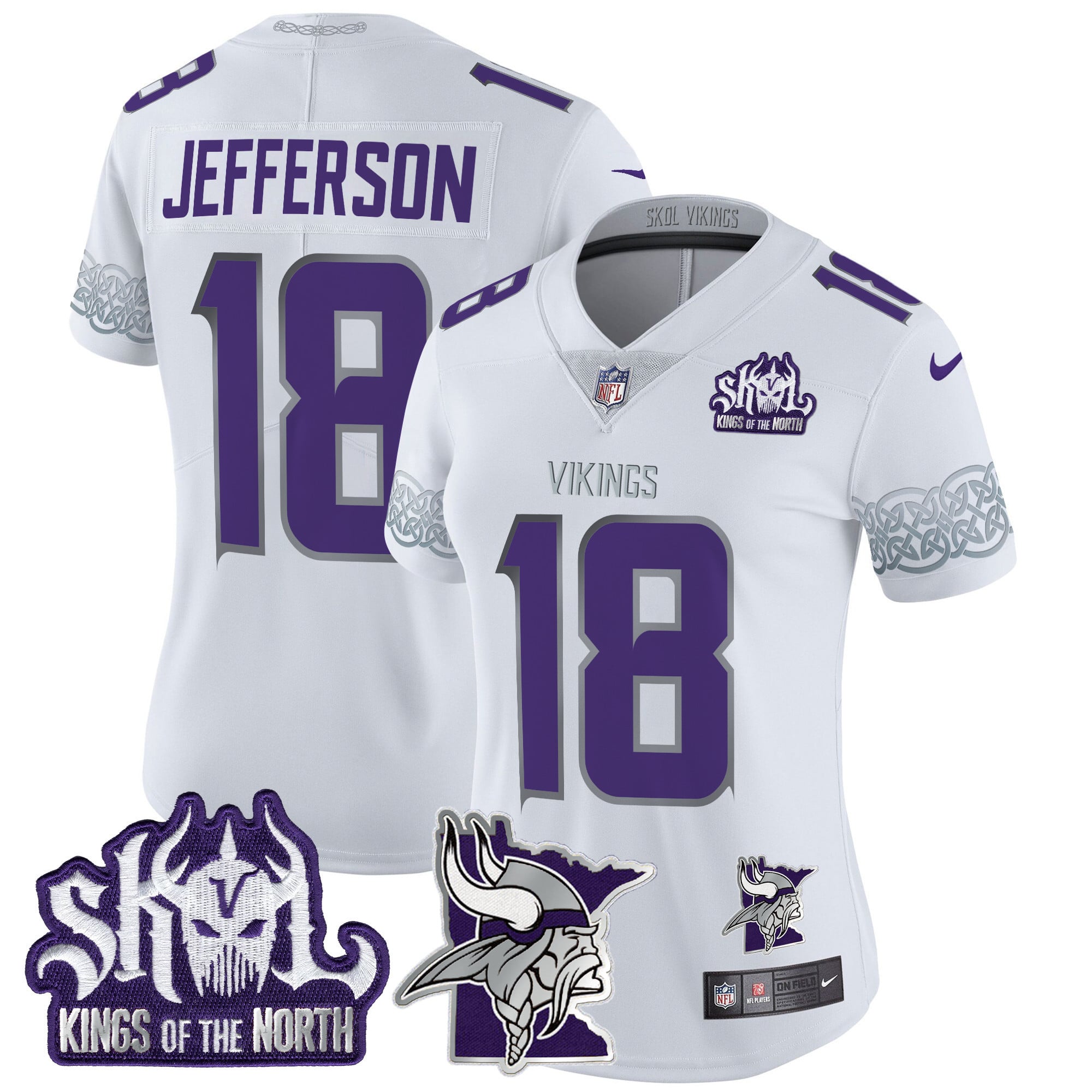 Alternative view of McCarthy Vikings #9 Jersey - Nike - White Limited Edition