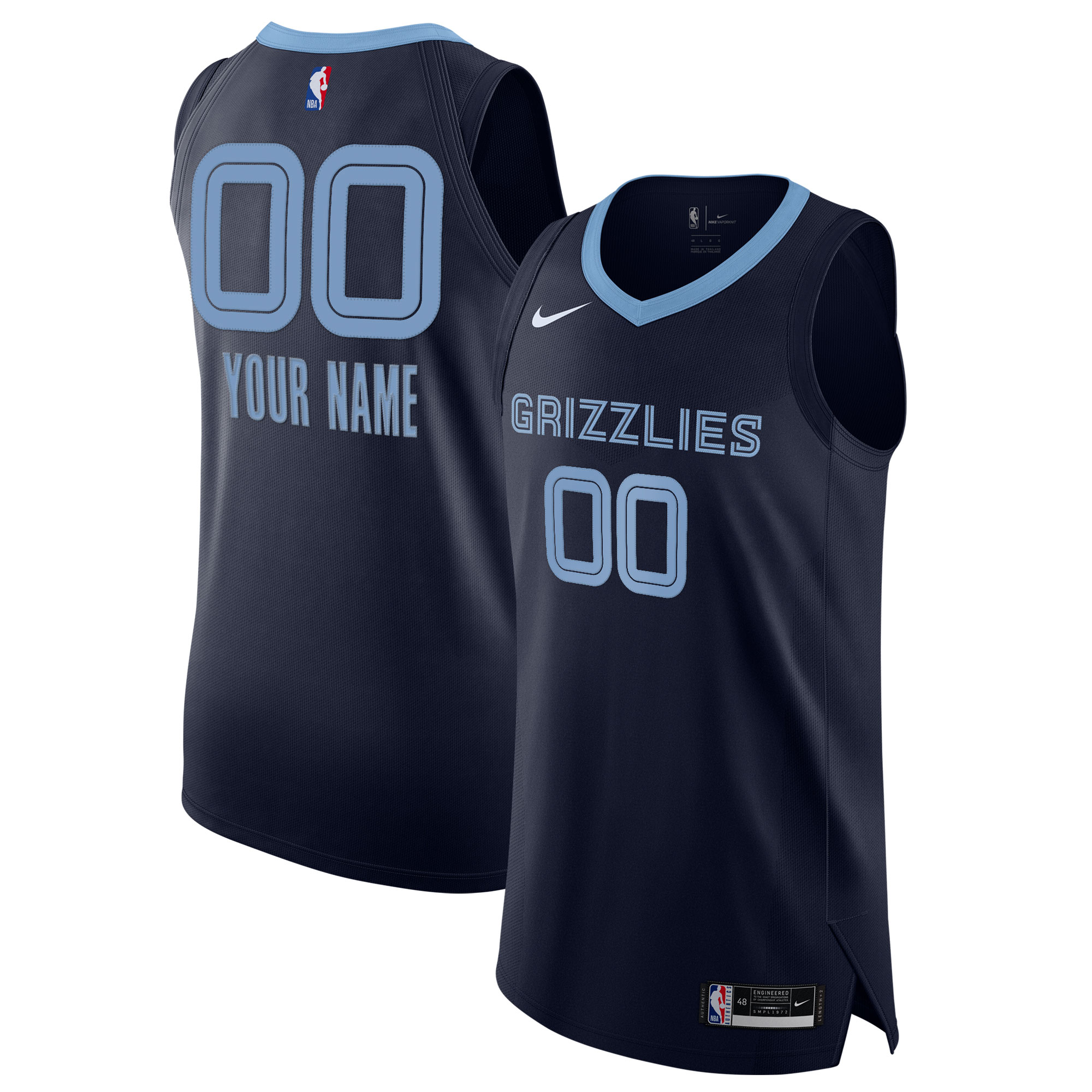 Memphis Grizzlies 2020/21 Custom Jersey Navy - Icon Edition
