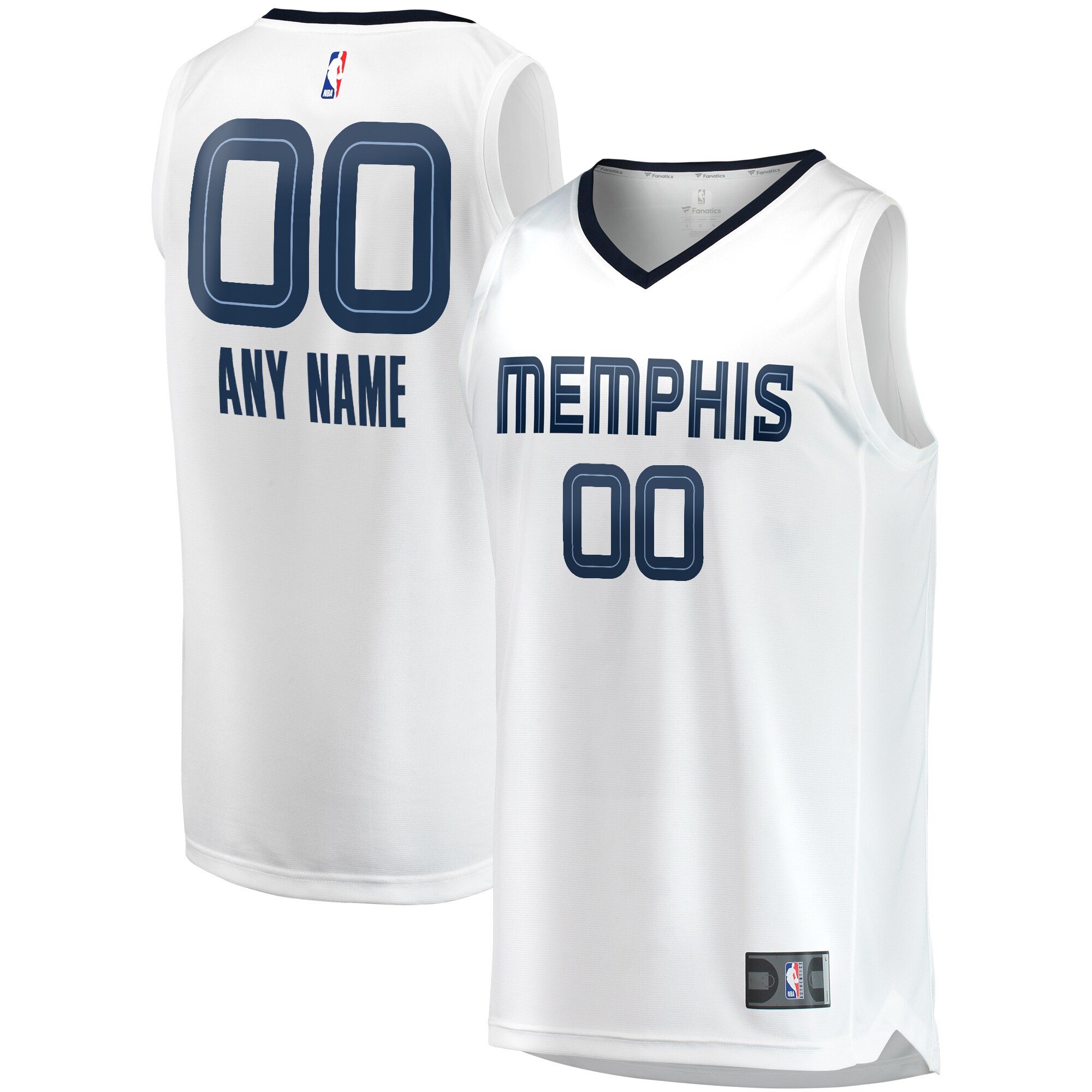 Memphis Grizzlies Fanatics Fast Break Custom Jersey - Association Edition - White