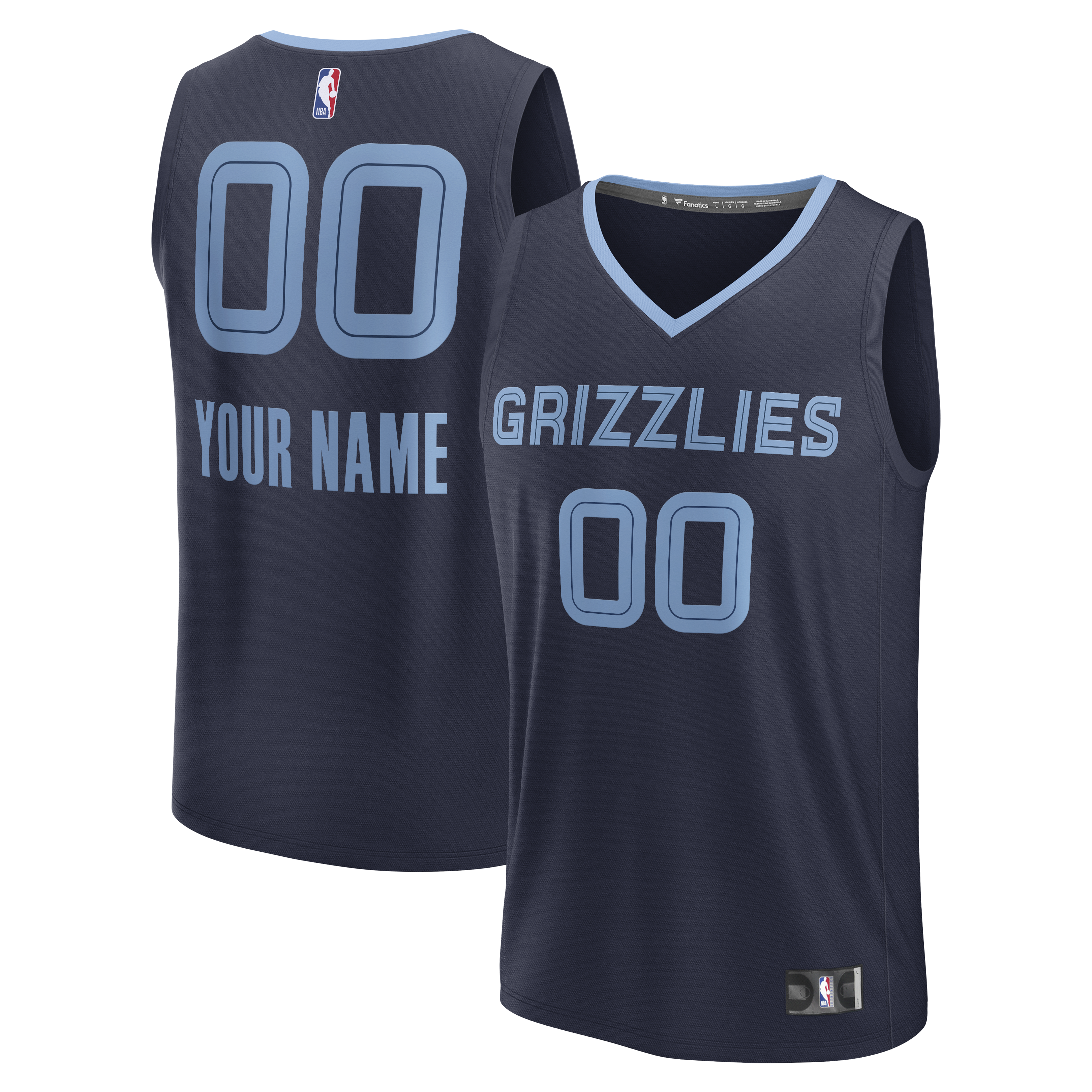 Memphis Grizzlies Fanatics Youth Fast Break Custom Jersey - Icon Edition