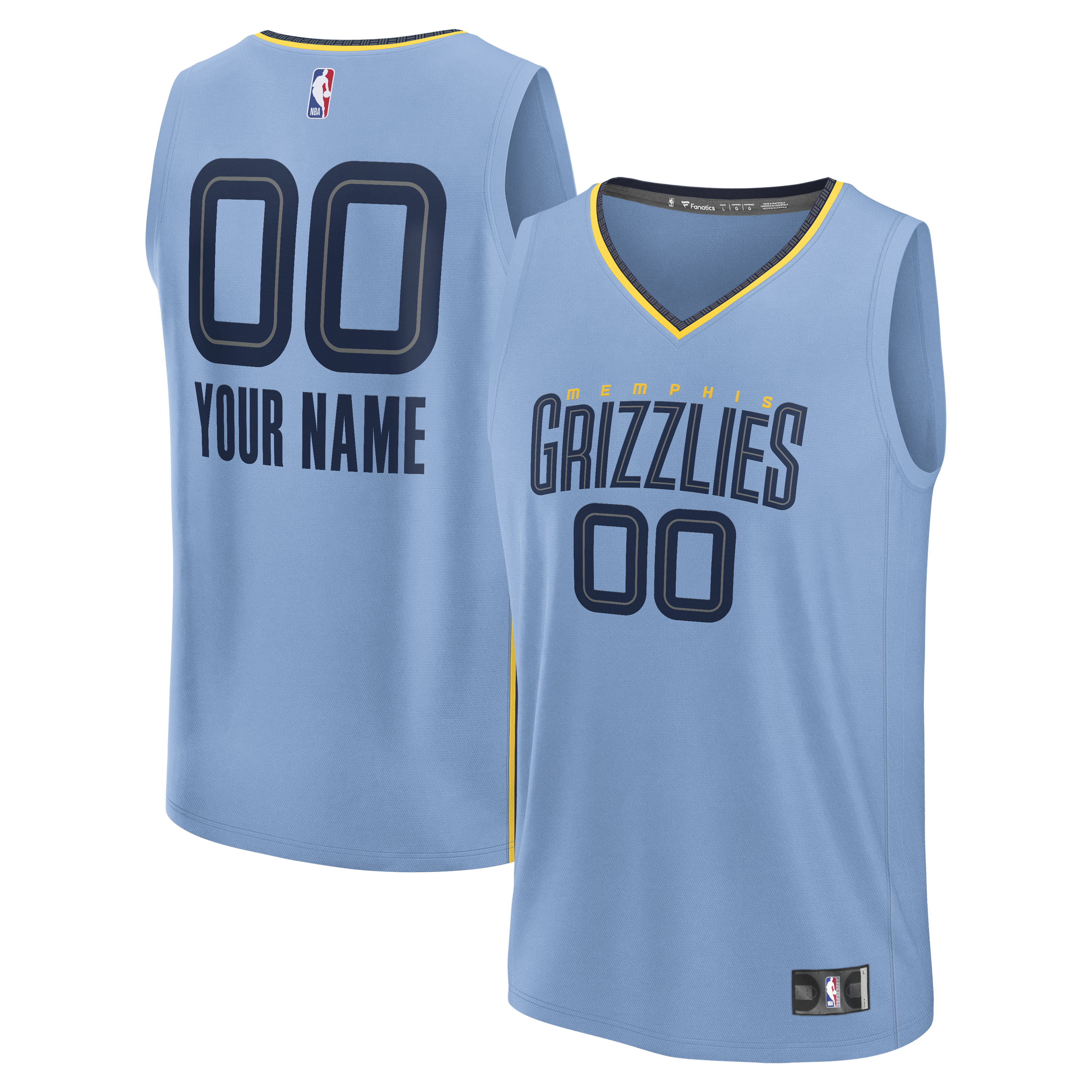 Memphis Grizzlies Fanatics Youth Fast Break Custom Jersey - Statement Edition