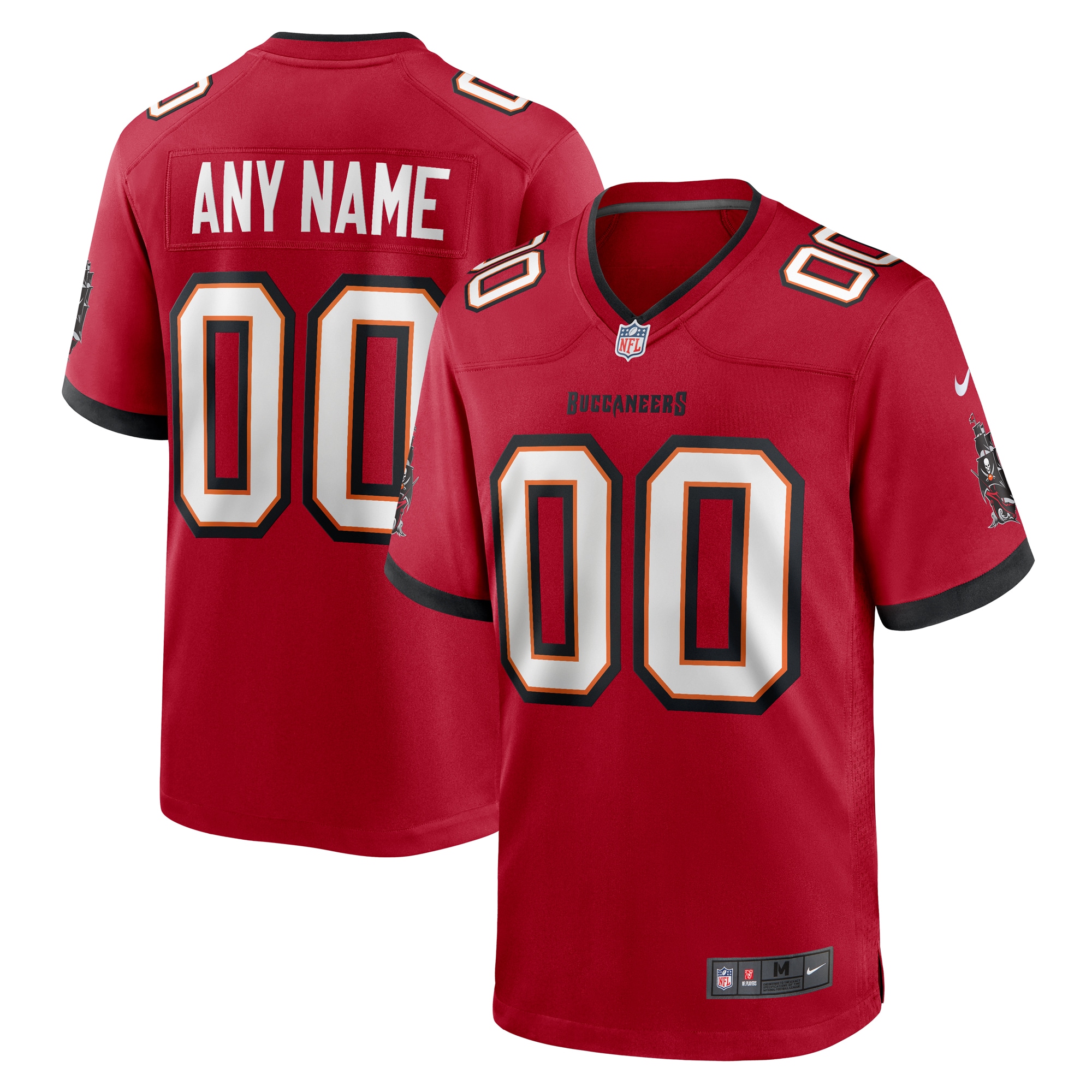Men's Red Tampa Bay Buccaneers Team Custom Game Jersey