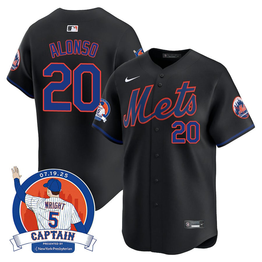 Mets Alonso Black Jersey - Nike - Limited Edition #20