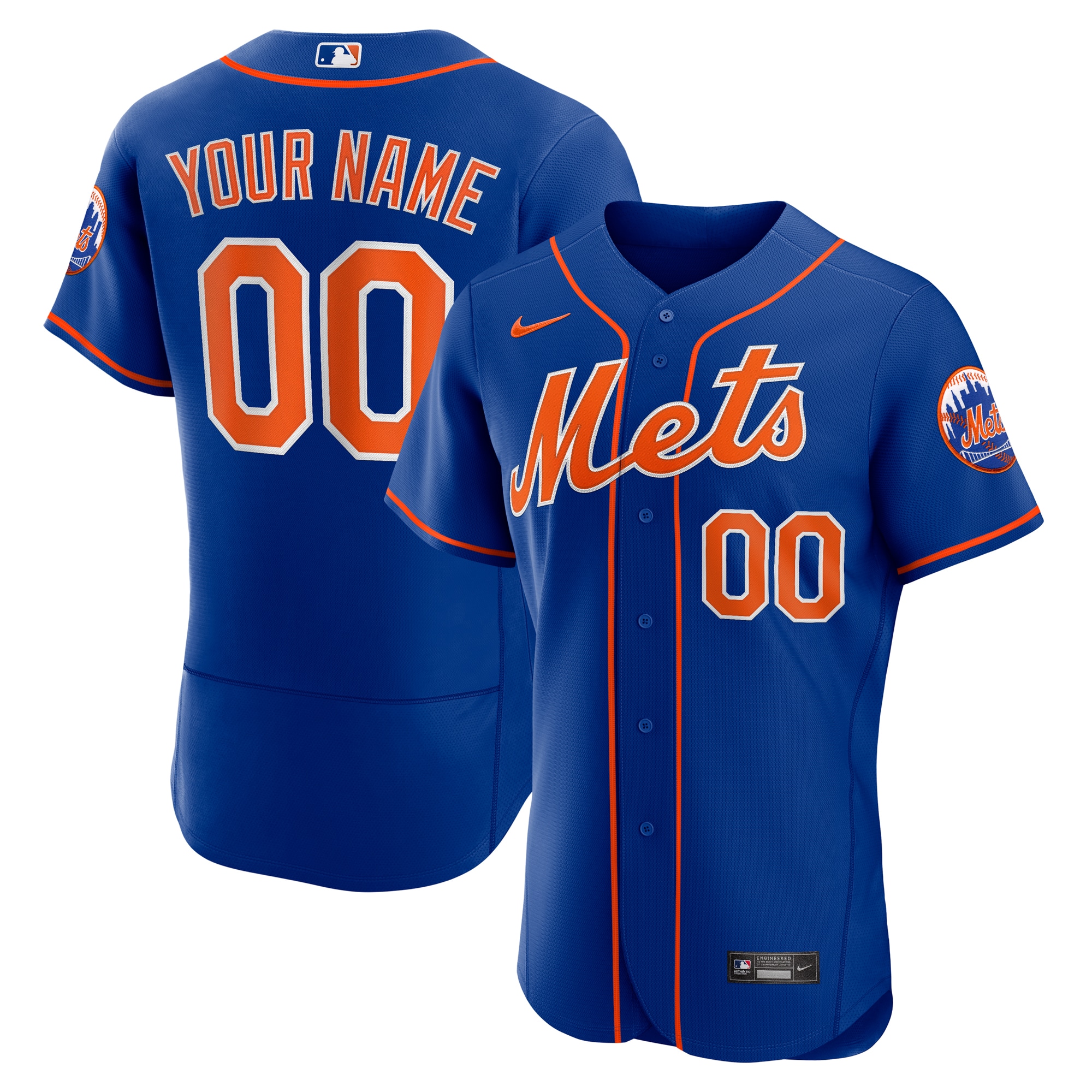 Mets Blue Custom Jersey - Nike - MLB Personalized Replica