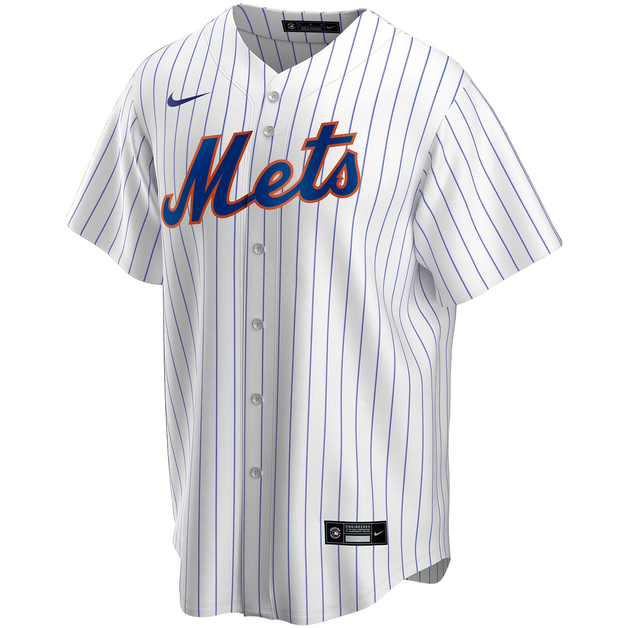 Mets Pinstripe Home Jersey - Nike - Customizable
