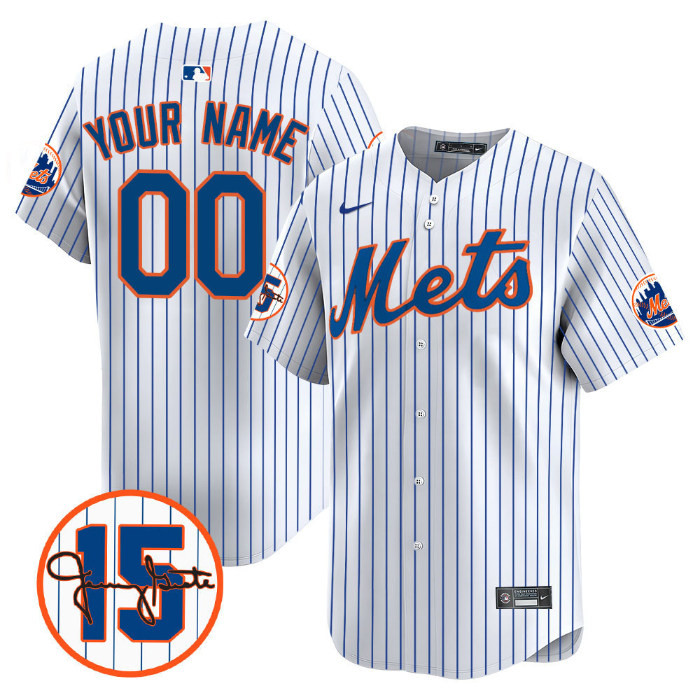 Mets Pinstripe Personalized Jersey - Nike - Custom Baseball