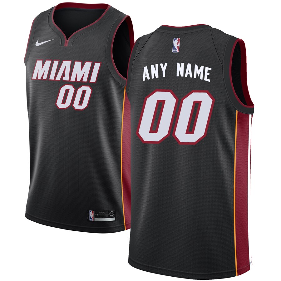 Miami Heat Black Custom Jersey - Nike - Icon Edition