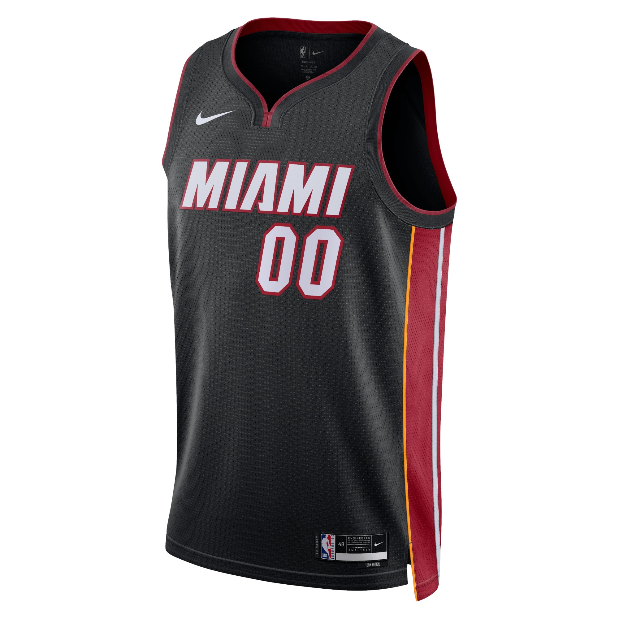 Alternative view of Miami Heat Black Icon Custom Jersey - Nike | Personalized
