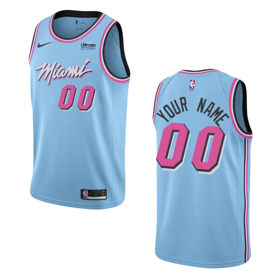 Miami Heat Blue Vice Jersey - Nike Miami Heat Blue Vice Custom Jersey