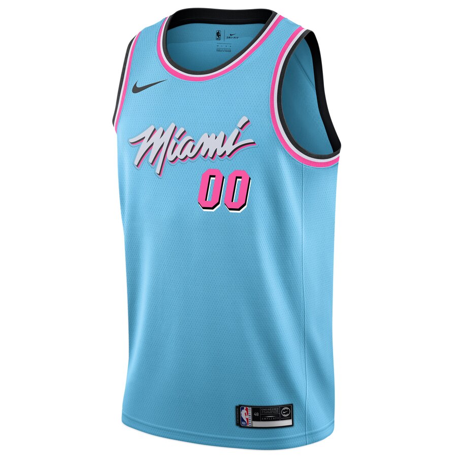 Alternative view of Miami Heat City Edition Jersey - Nike - Custom Light Blue