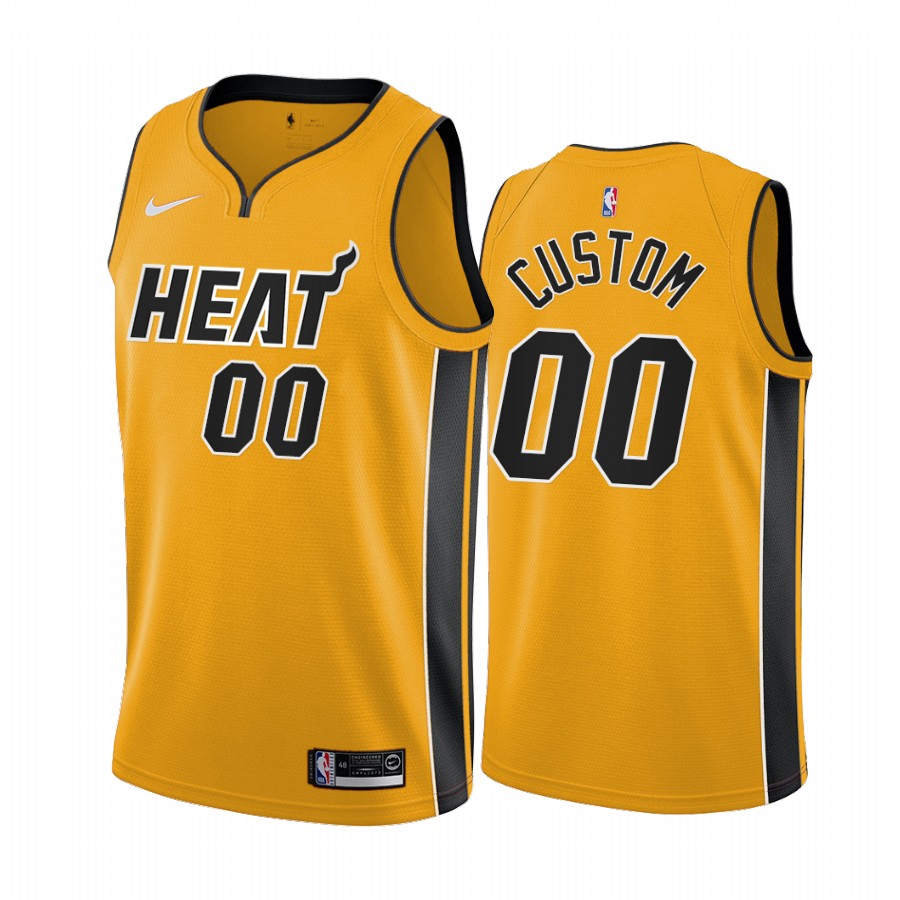 Miami Heat Gold Jersey - Custom - Nike Personalized Edition