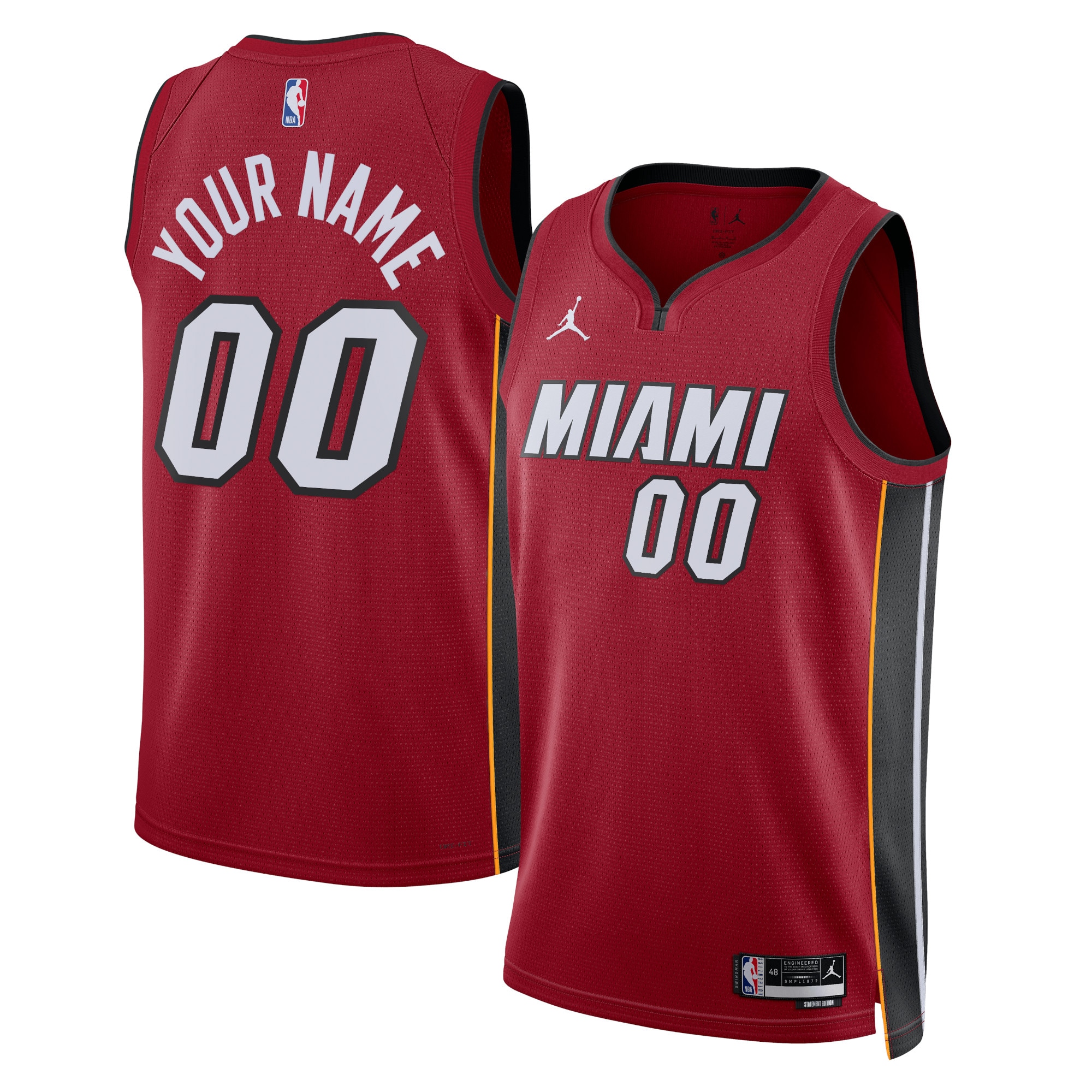 Miami Heat Maroon Custom Jersey - Jordan - Statement Edition