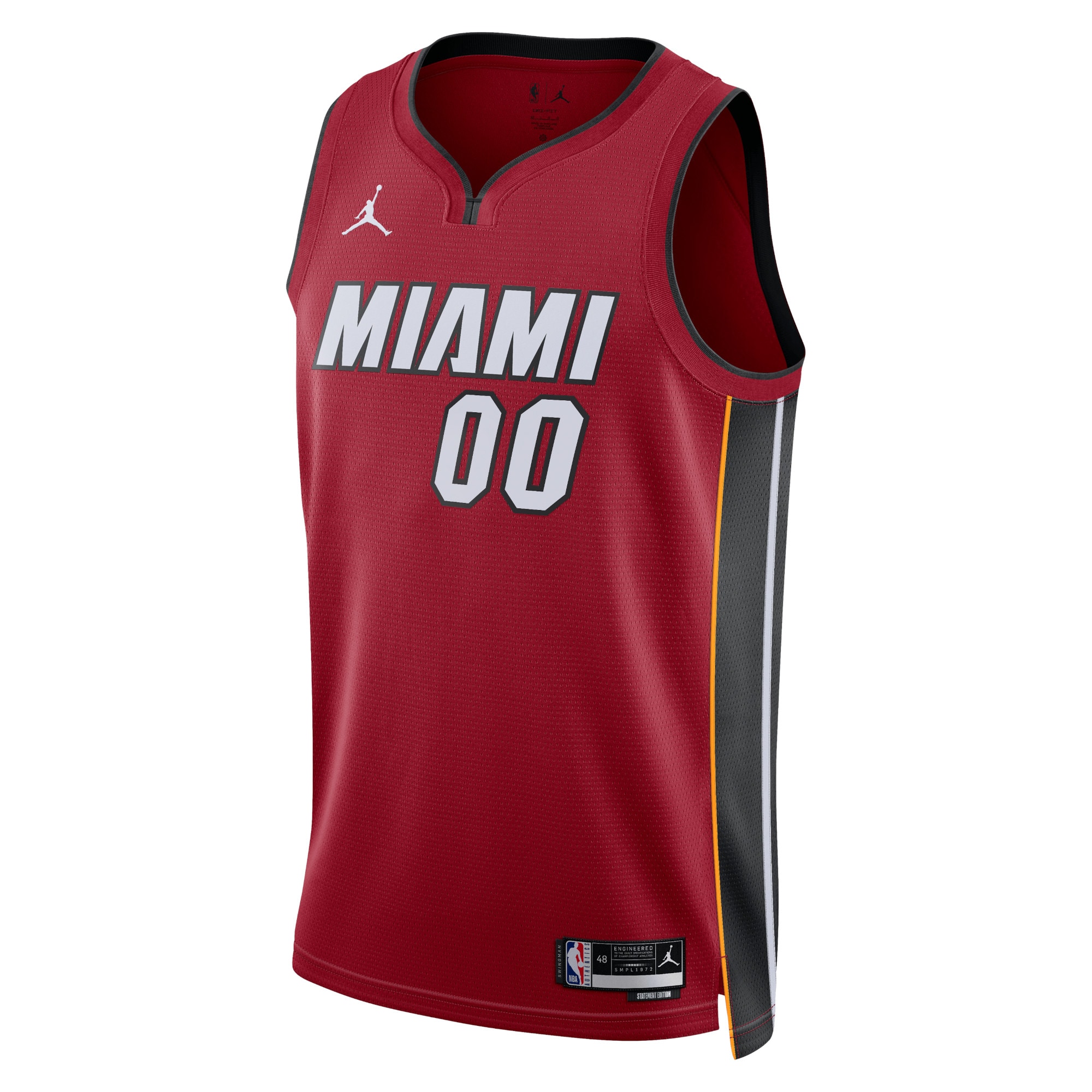 Alternative view of Miami Heat Maroon Custom Jersey - Jordan - Statement Edition