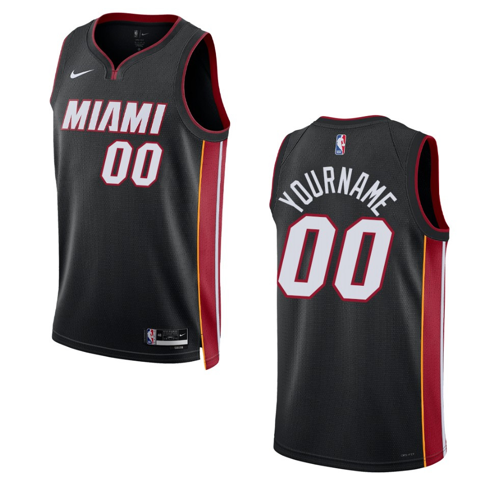 Miami Heat Nike Black Jersey - Custom Edition