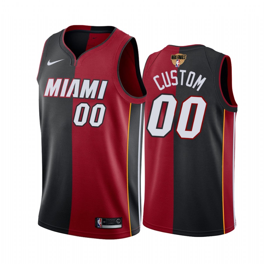 Miami Heat Split Jersey - Nike - Custom Black/Red