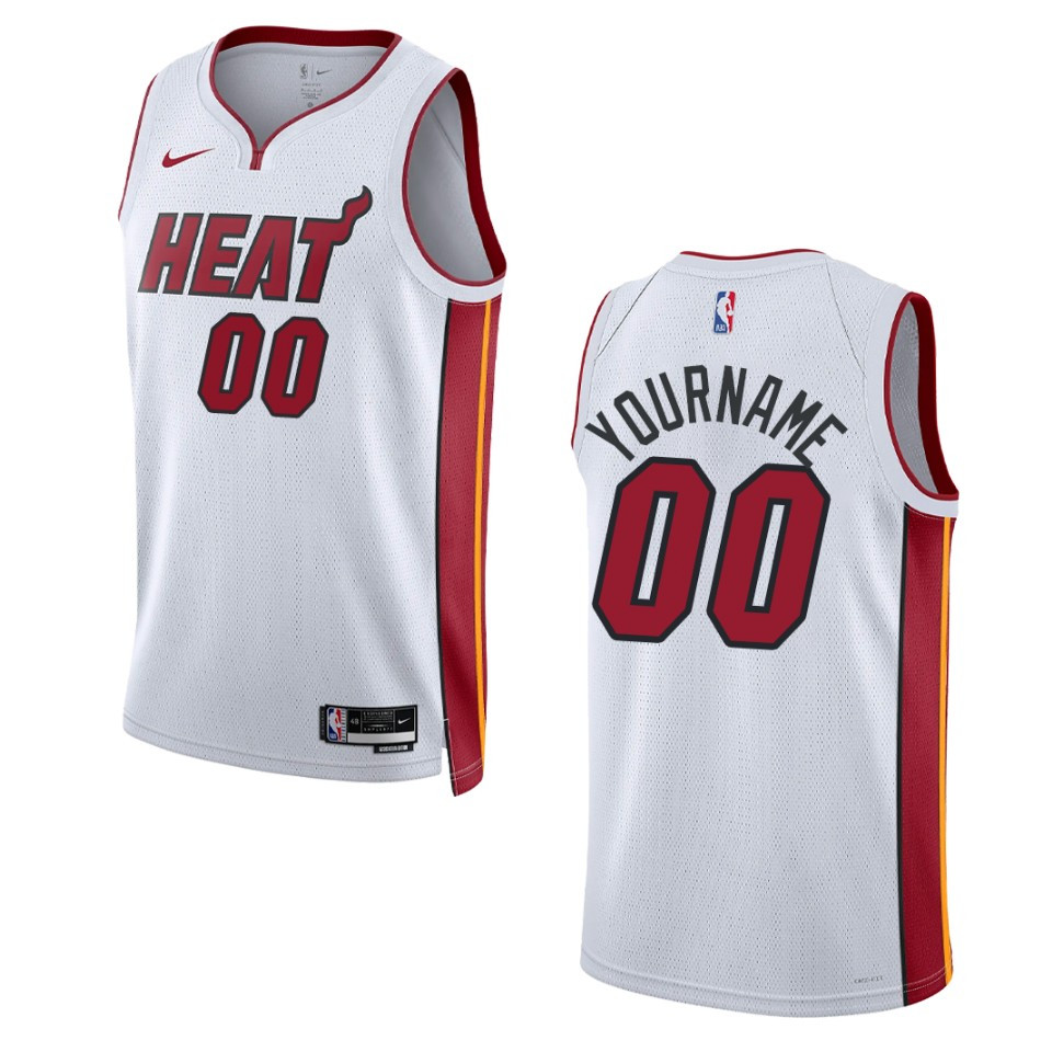 Miami Heat White Custom Jersey nike - Nike Miami Heat White