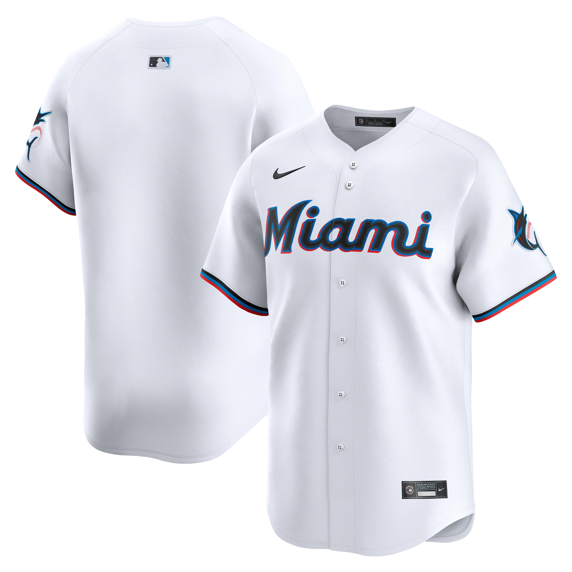 Miami Marlins Home Limited Jersey - White