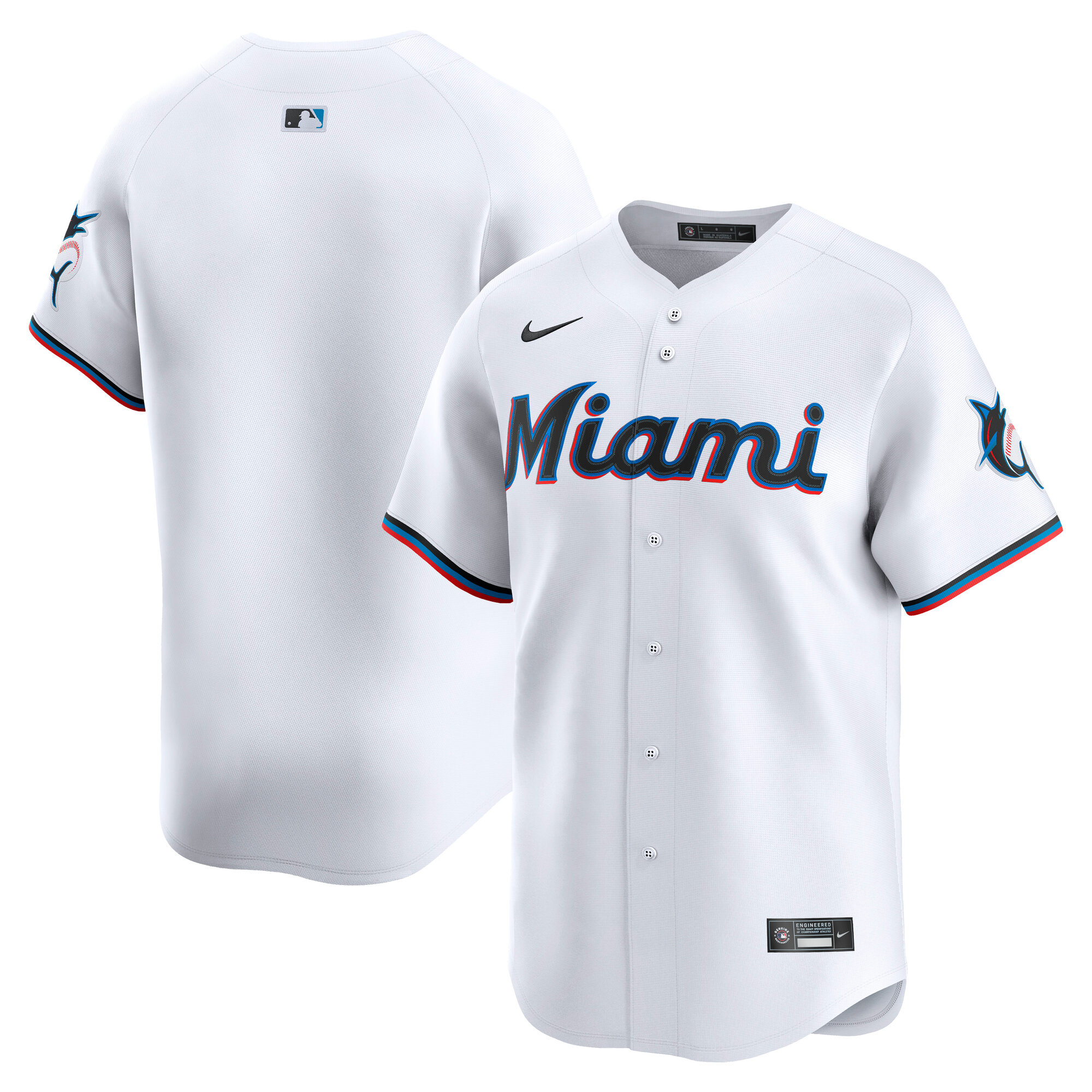 Miami Marlins Home Limited Jersey - White