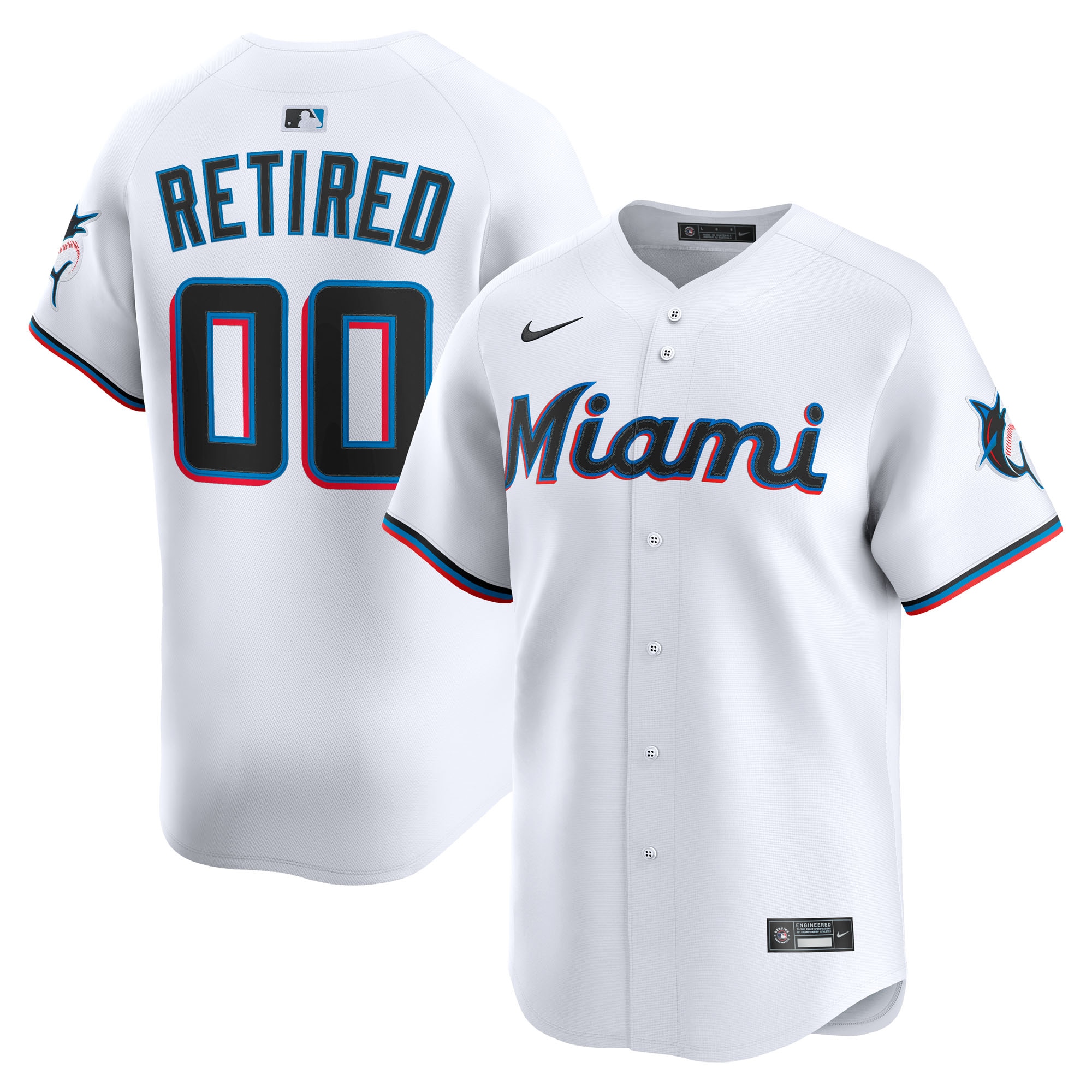 Miami Marlins Home Limited Pick-A-Player Retired Roster Jersey - White
