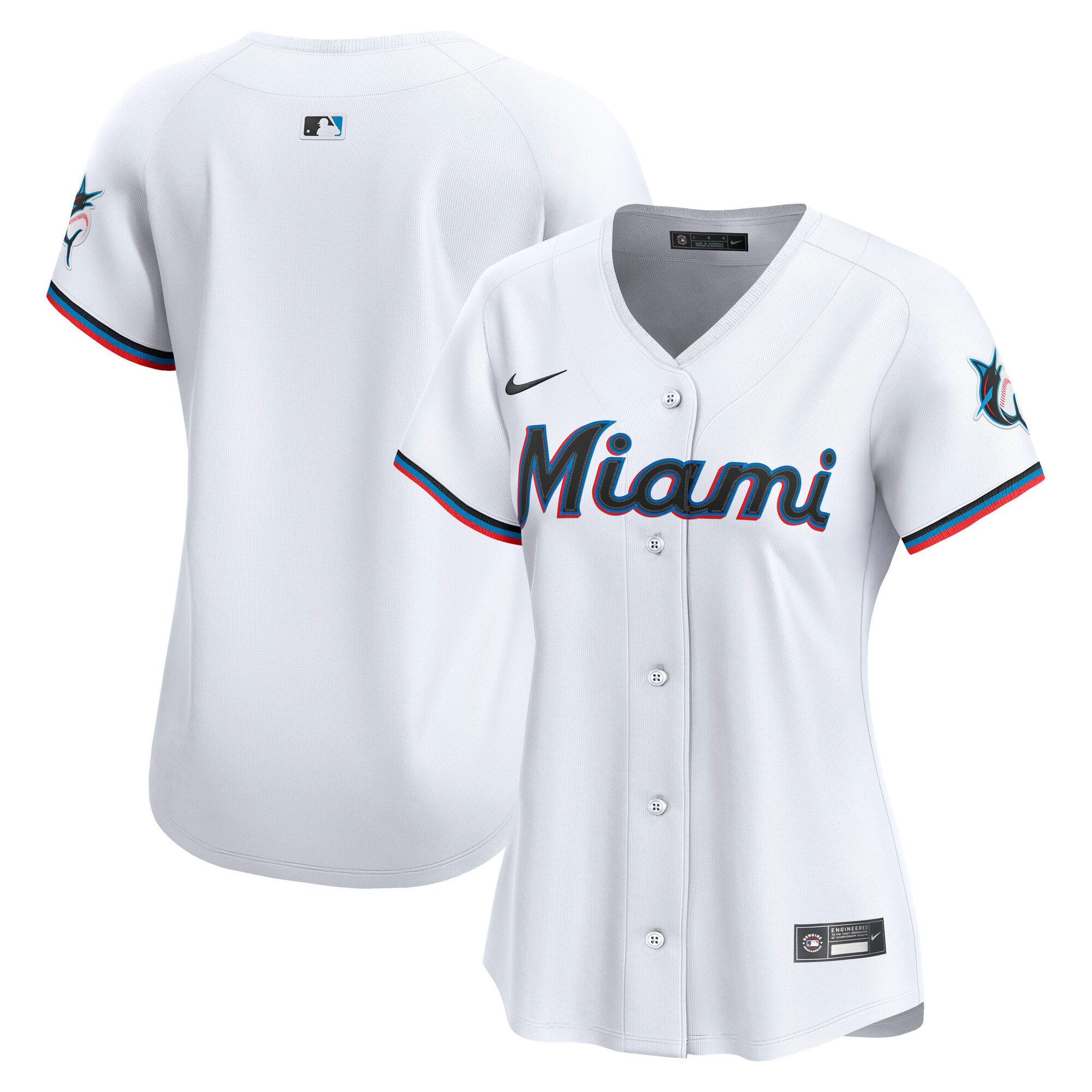 Miami Marlins Women's Home Limited Jersey - White