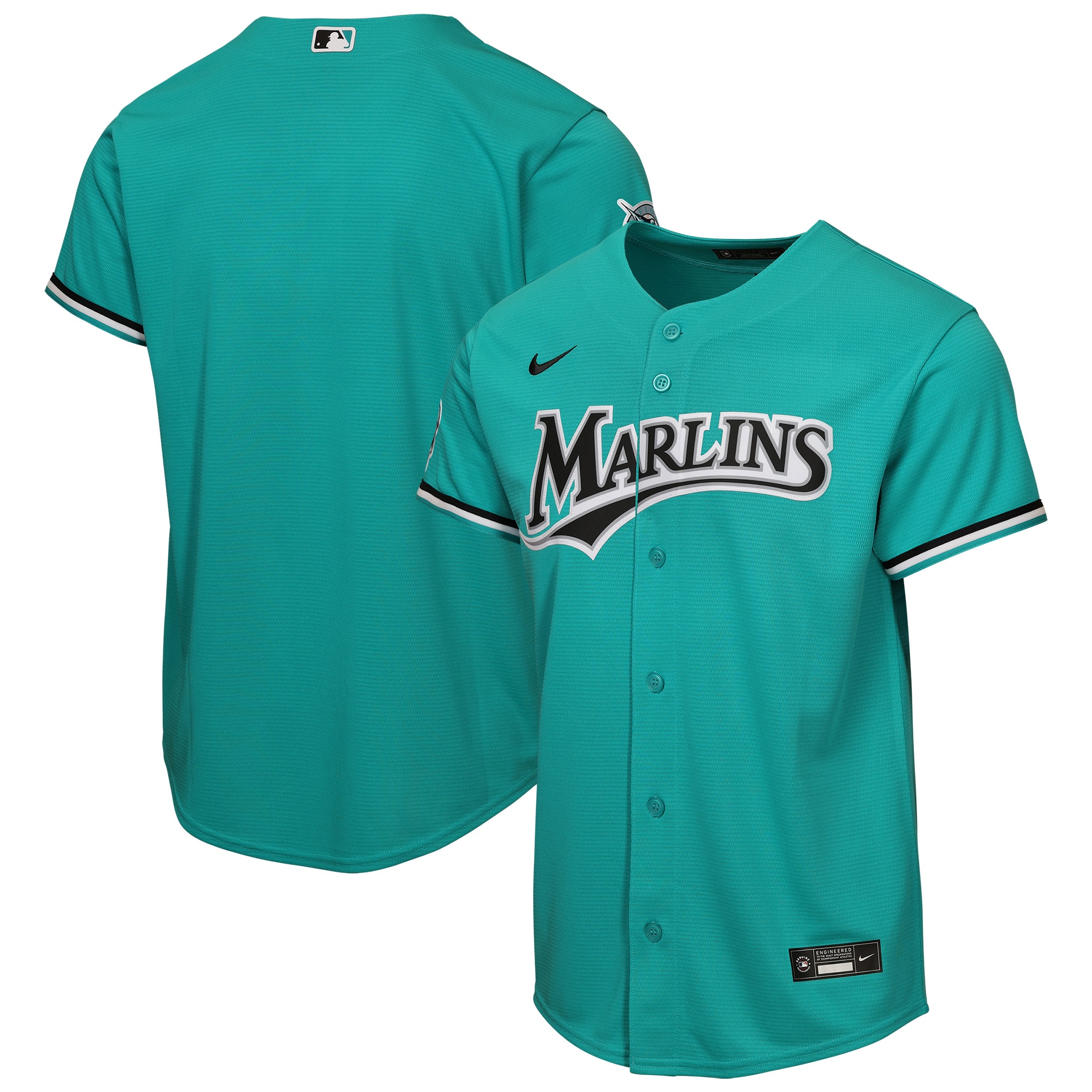 Miami Marlins Youth Alternate Stadium Jersey - Teal