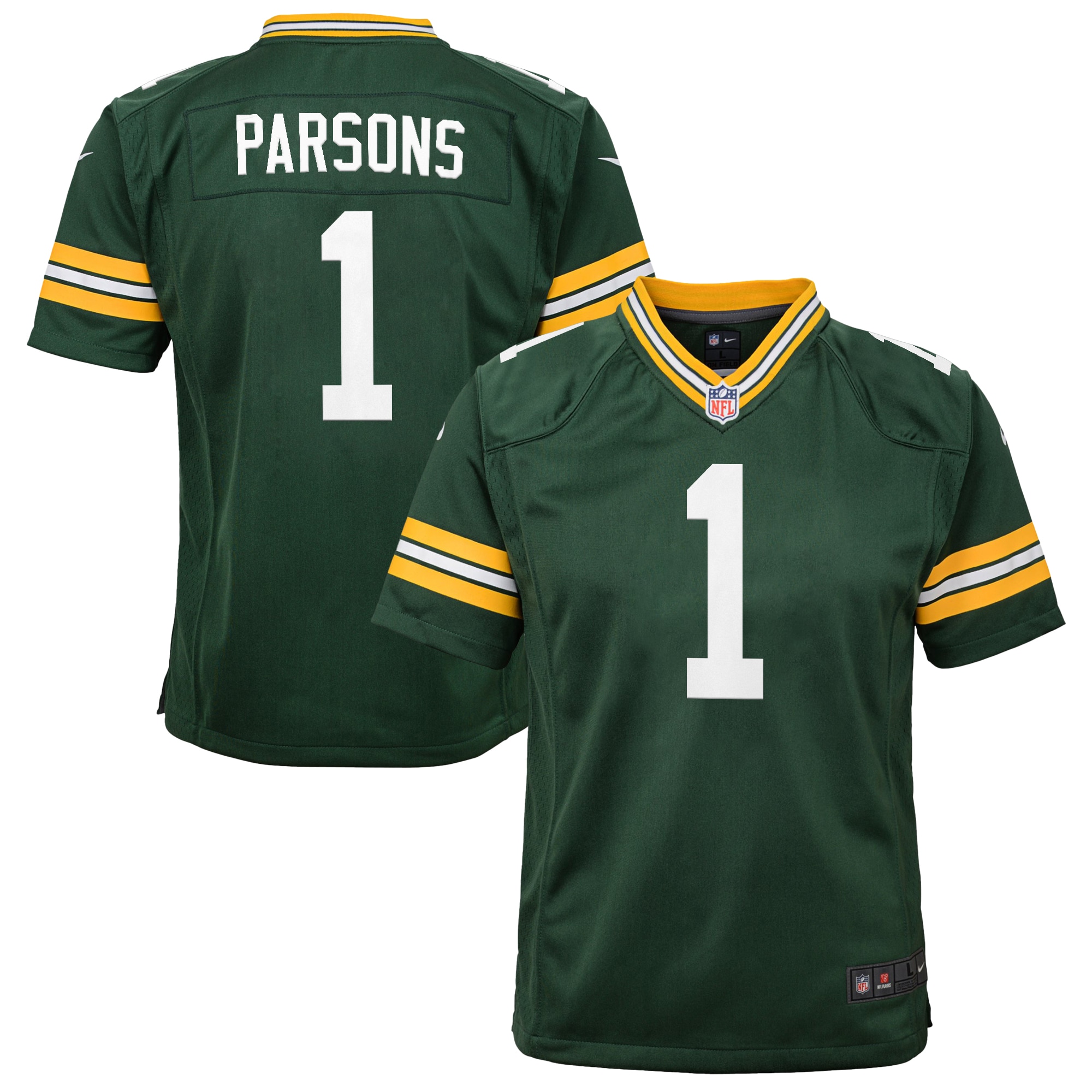 Micah Parsons Green Bay Packers Youth Game Player Jersey
