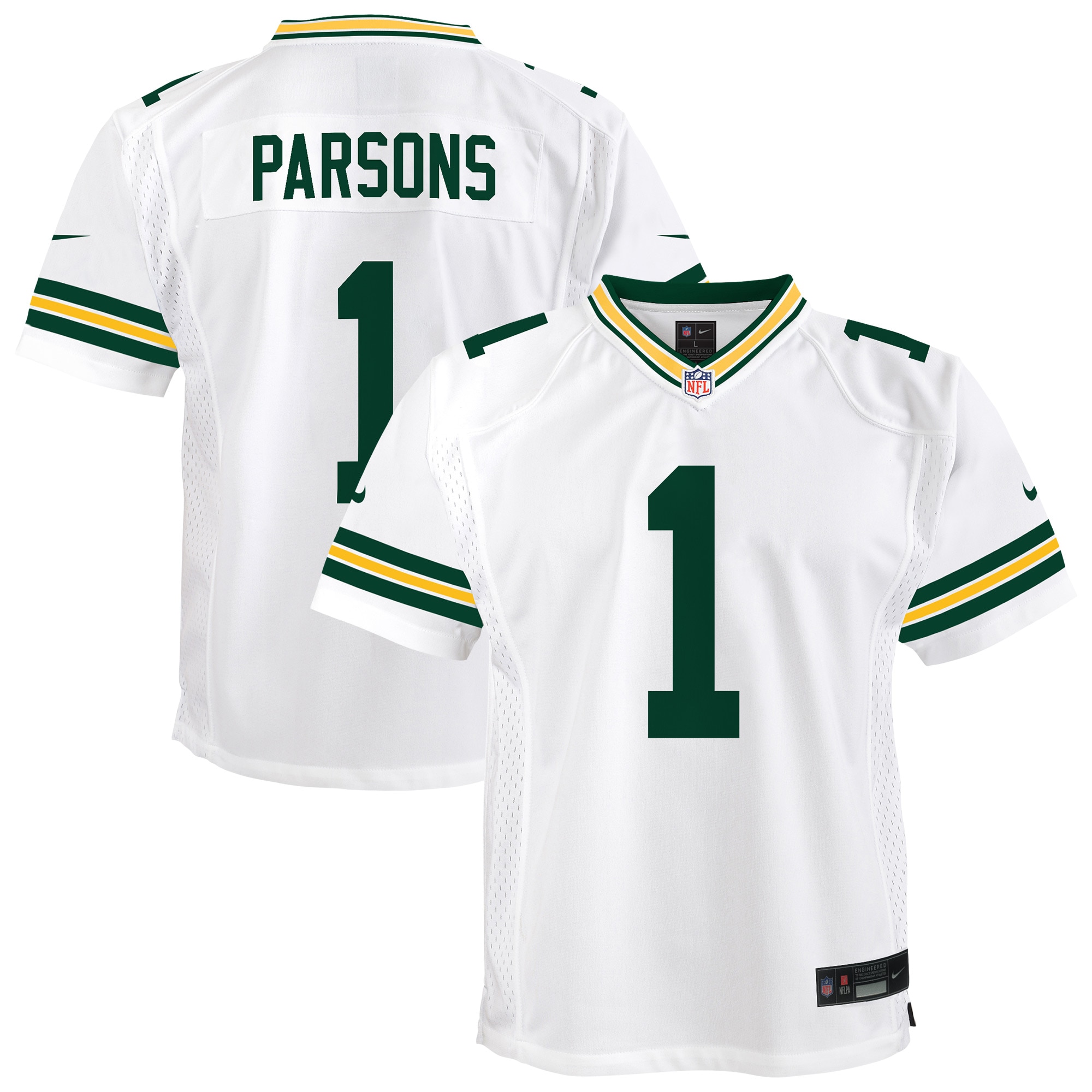 Micah Parsons Green Bay Packers Youth White Game Jersey