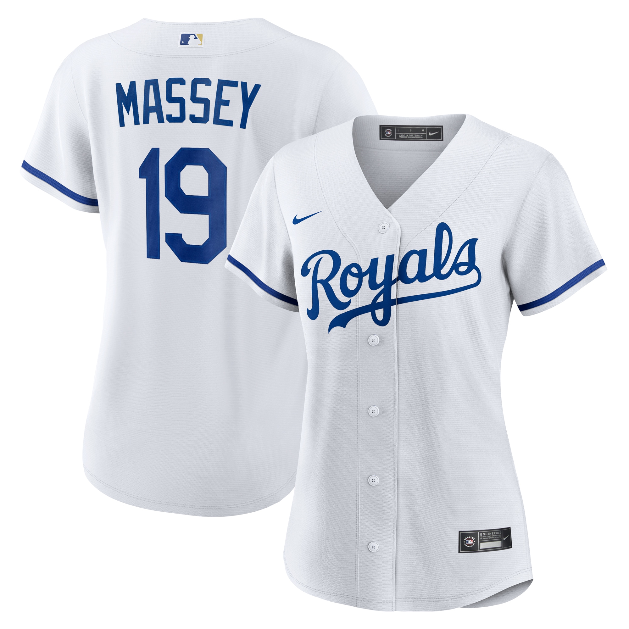 Michael Massey Kansas City Royals Women's Home Jersey - White