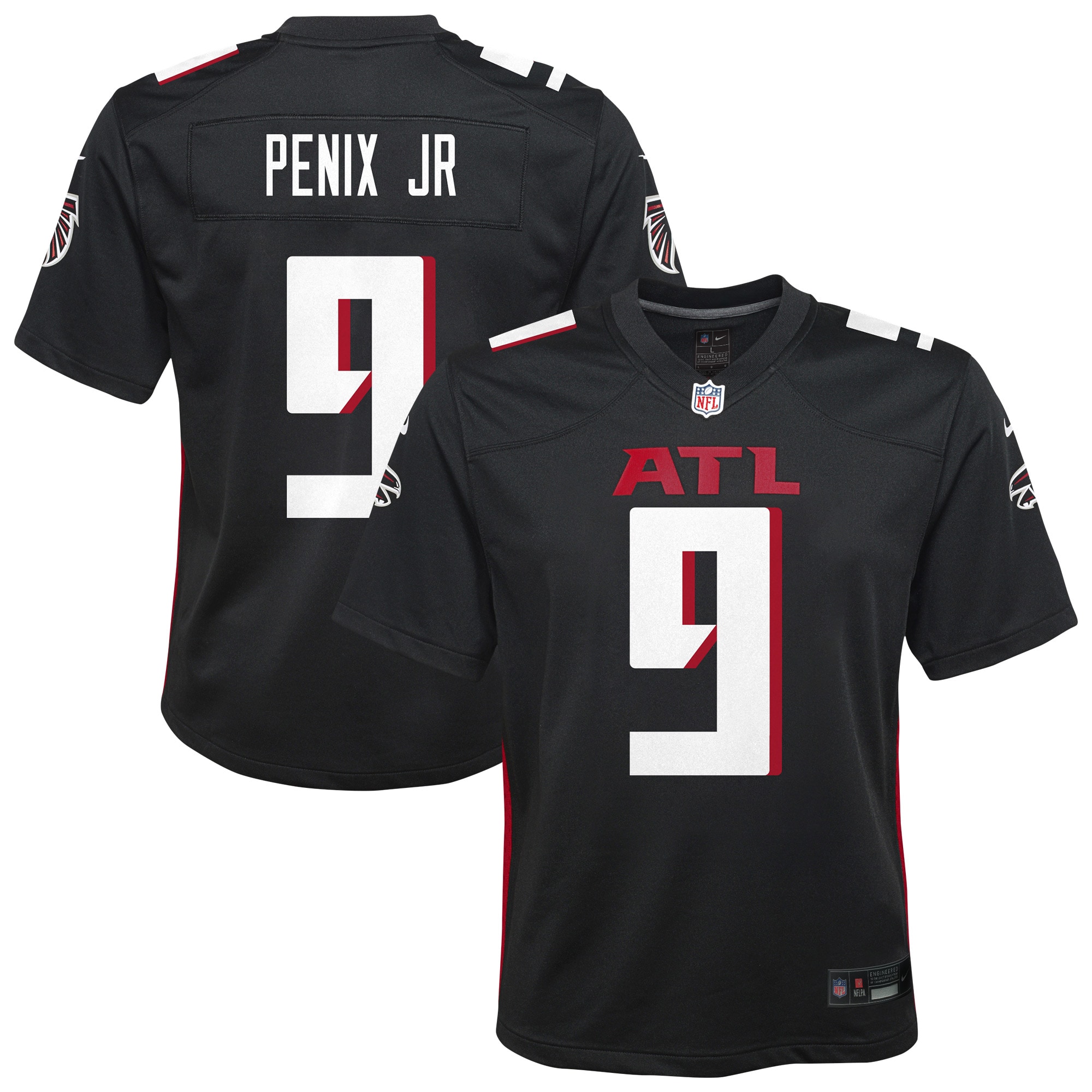 Michael Penix Jr. Atlanta Falcons Youth Team Game Jersey - Black
