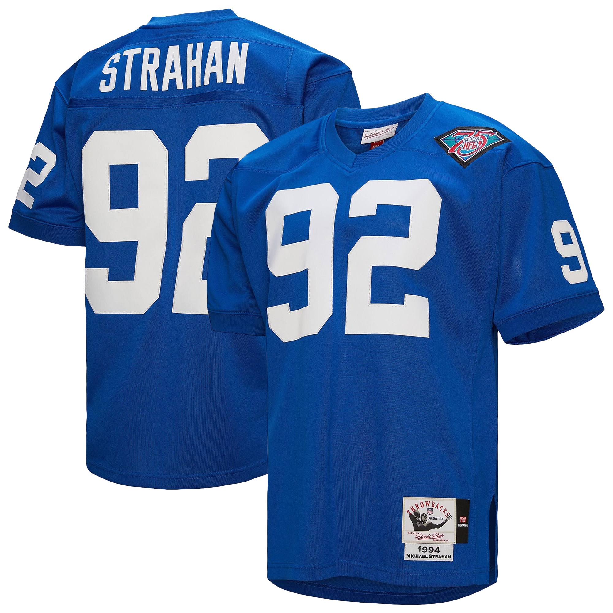Michael Strahan New York Giants 1994 Throwback Retired Player Jersey - Royal