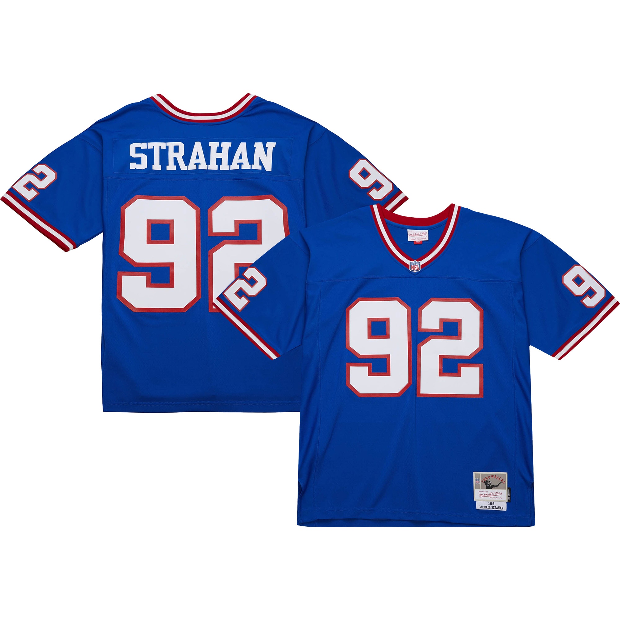 Michael Strahan New York Giants Big & Tall 1993 Retired Player Jersey - Royal