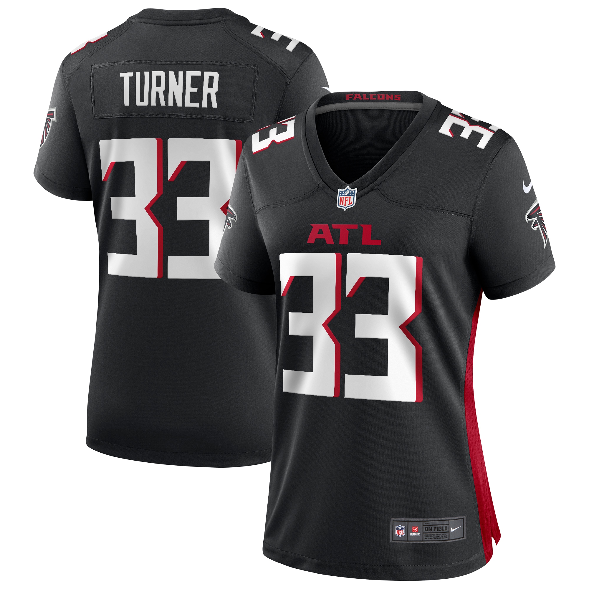 Michael Turner Atlanta Falcons Women's Game Retired Player Jersey - Black