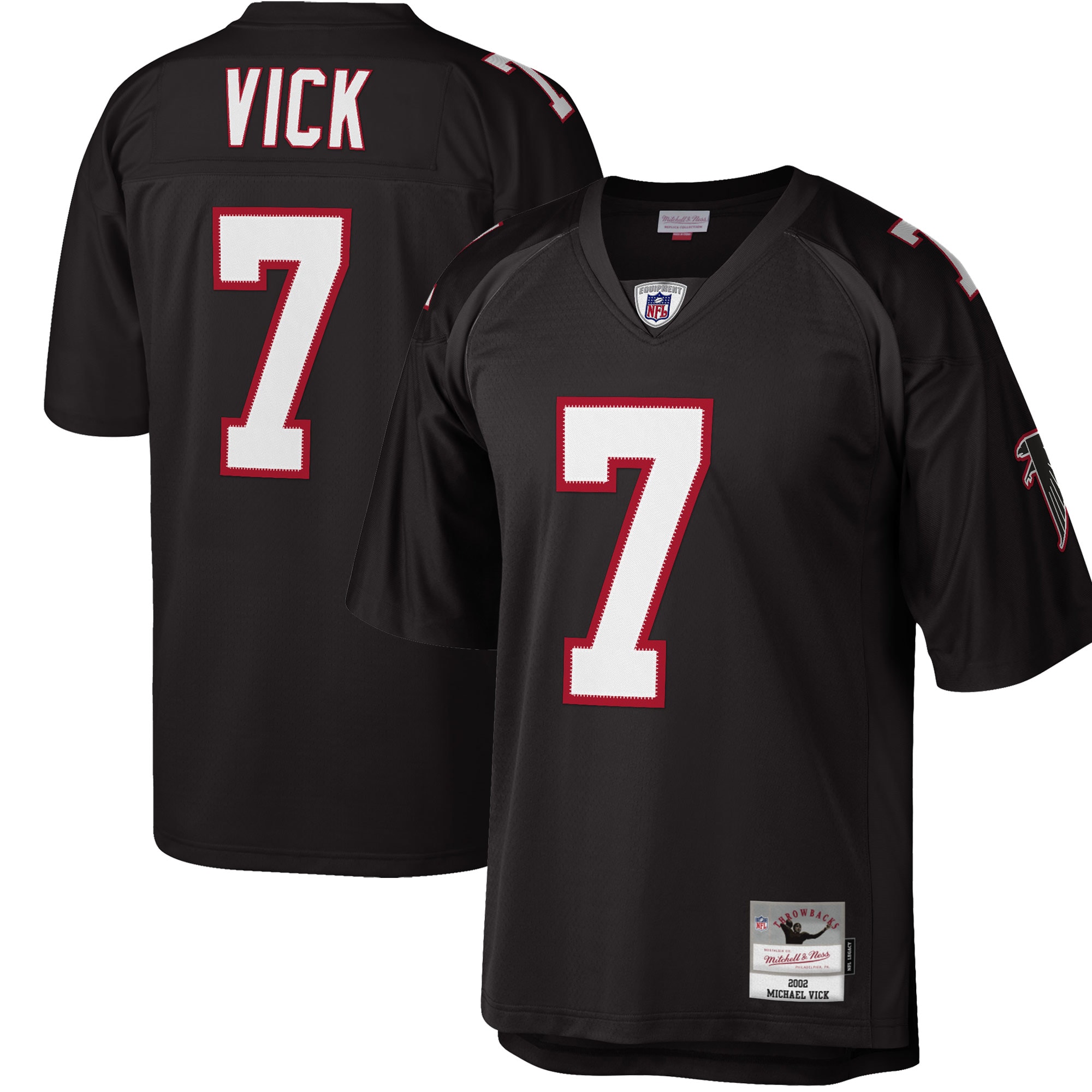 Michael Vick Atlanta Falcons Big & Tall 2002 Retired Player Jersey - Black