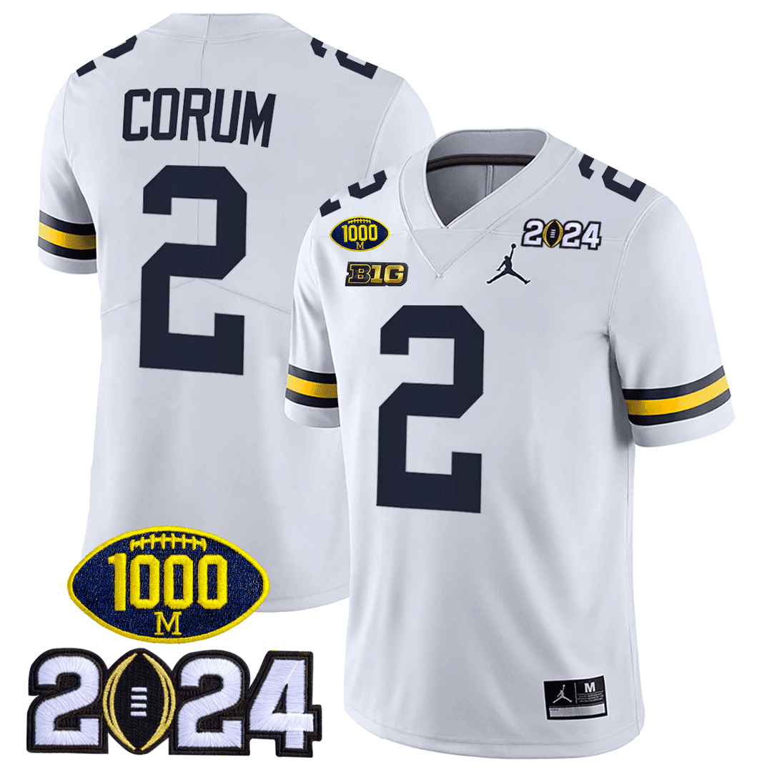 Alternative view of Michigan Wolverines #9 Jersey - Nike Michigan Wolverines #9 White