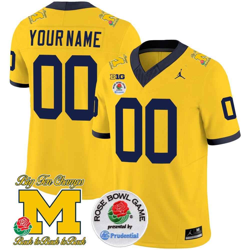 Michigan Wolverines Rose Bowl Jersey - Jordan - Yellow