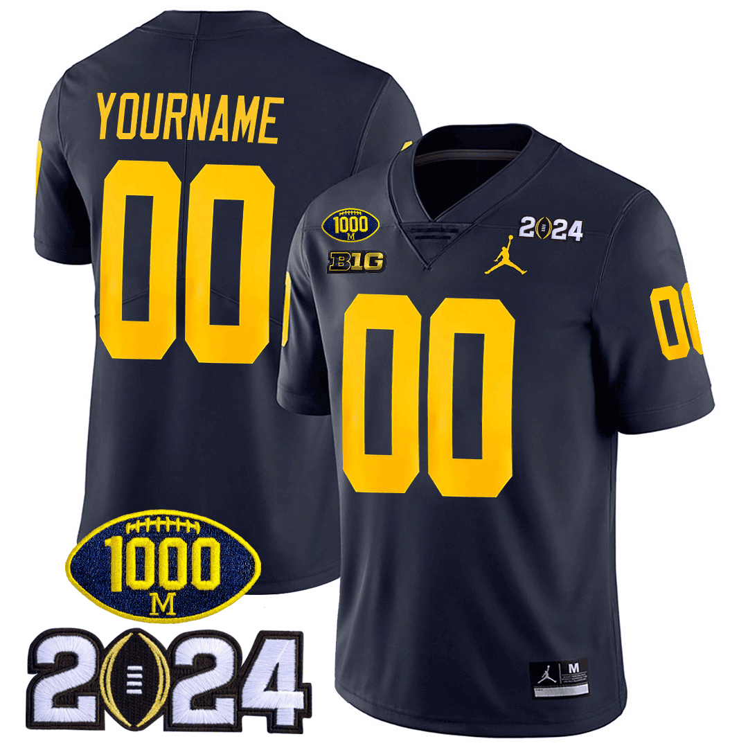 Alternative view of Michigan Wolverines White Jersey - Jordan Michigan Wolverines 2024