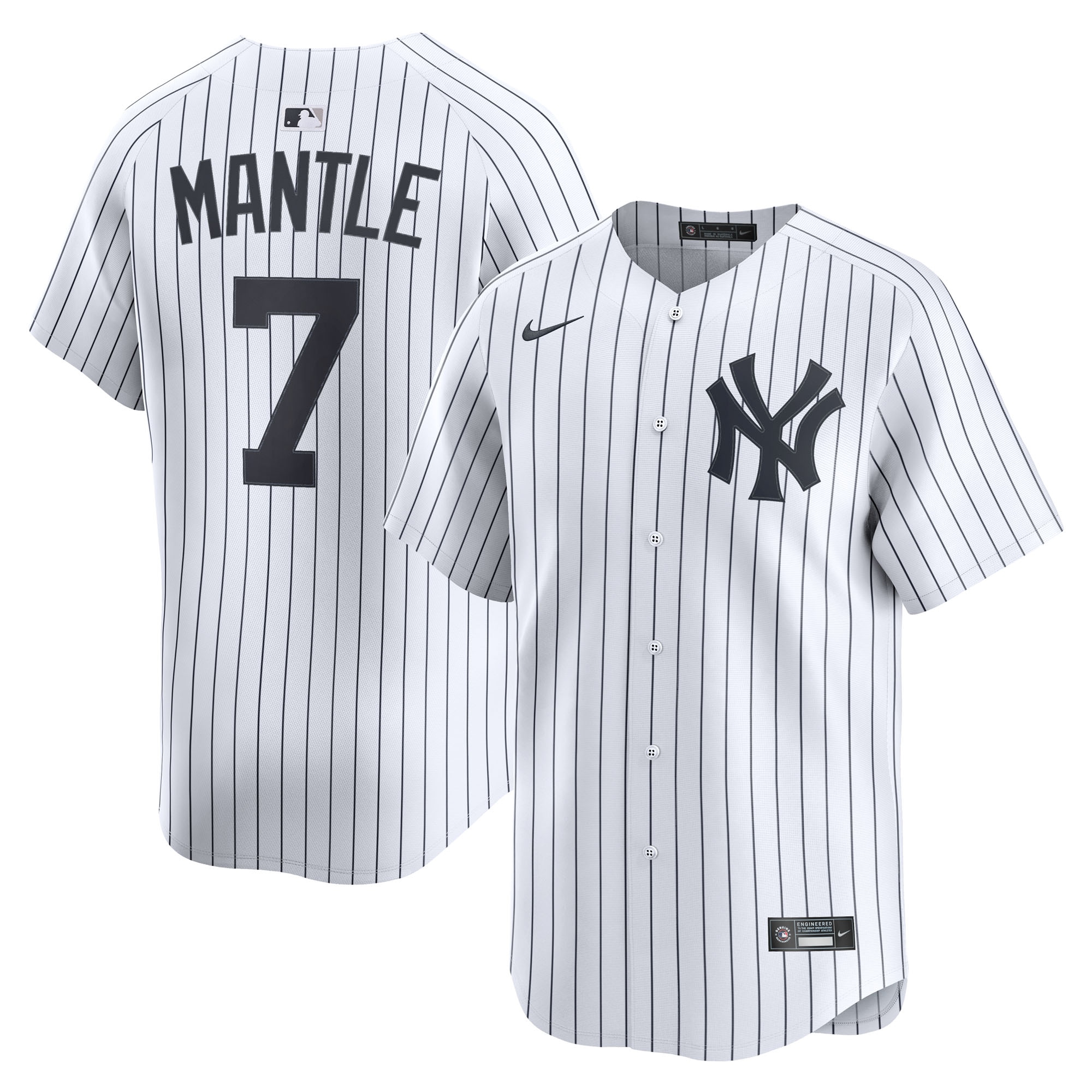Mickey Mantle New York Yankees Home Limited Player Jersey - White